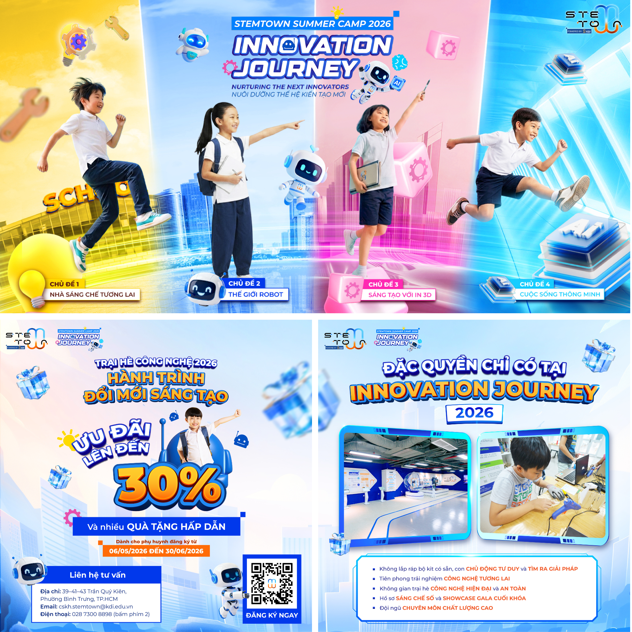 STEM TOWN - Trung Tâm Trải Nghiệm Khoa Học - Công Nghệ Facebook ad: Đăng ký nhận tư vấn