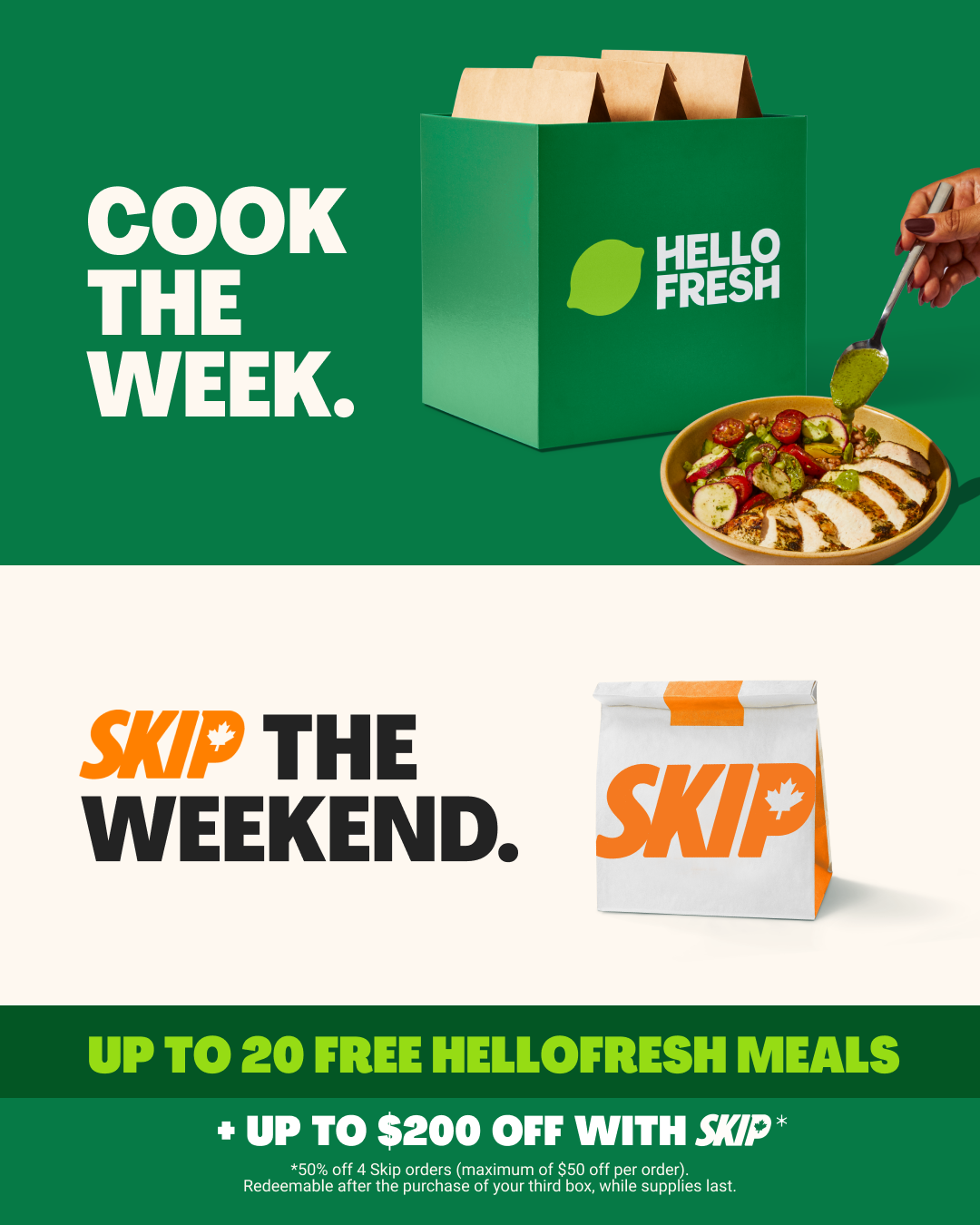 HelloFresh Facebook ad