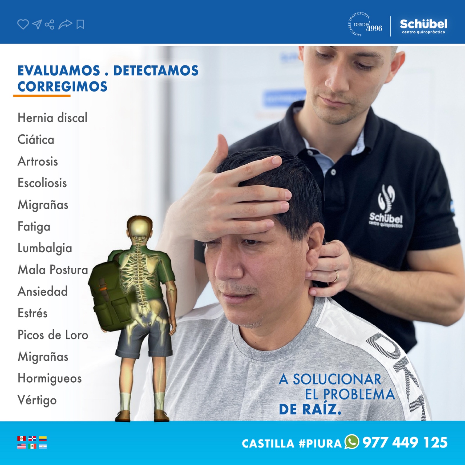 Schübel Centro Quiropráctico Facebook ad