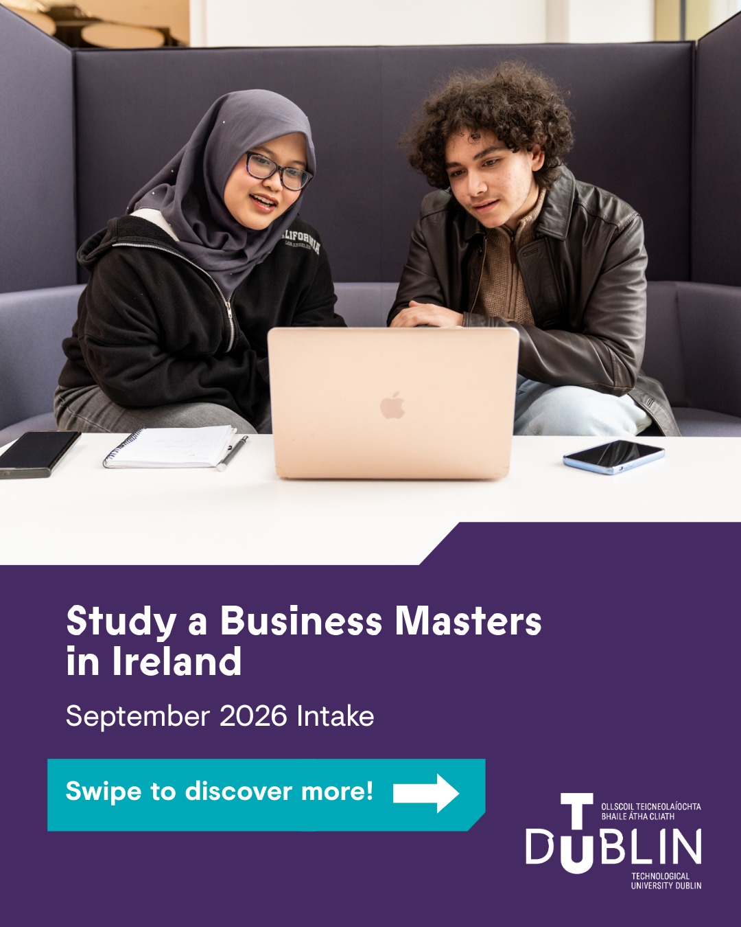 TU Dublin International Facebook ad from Apr 1, 2026