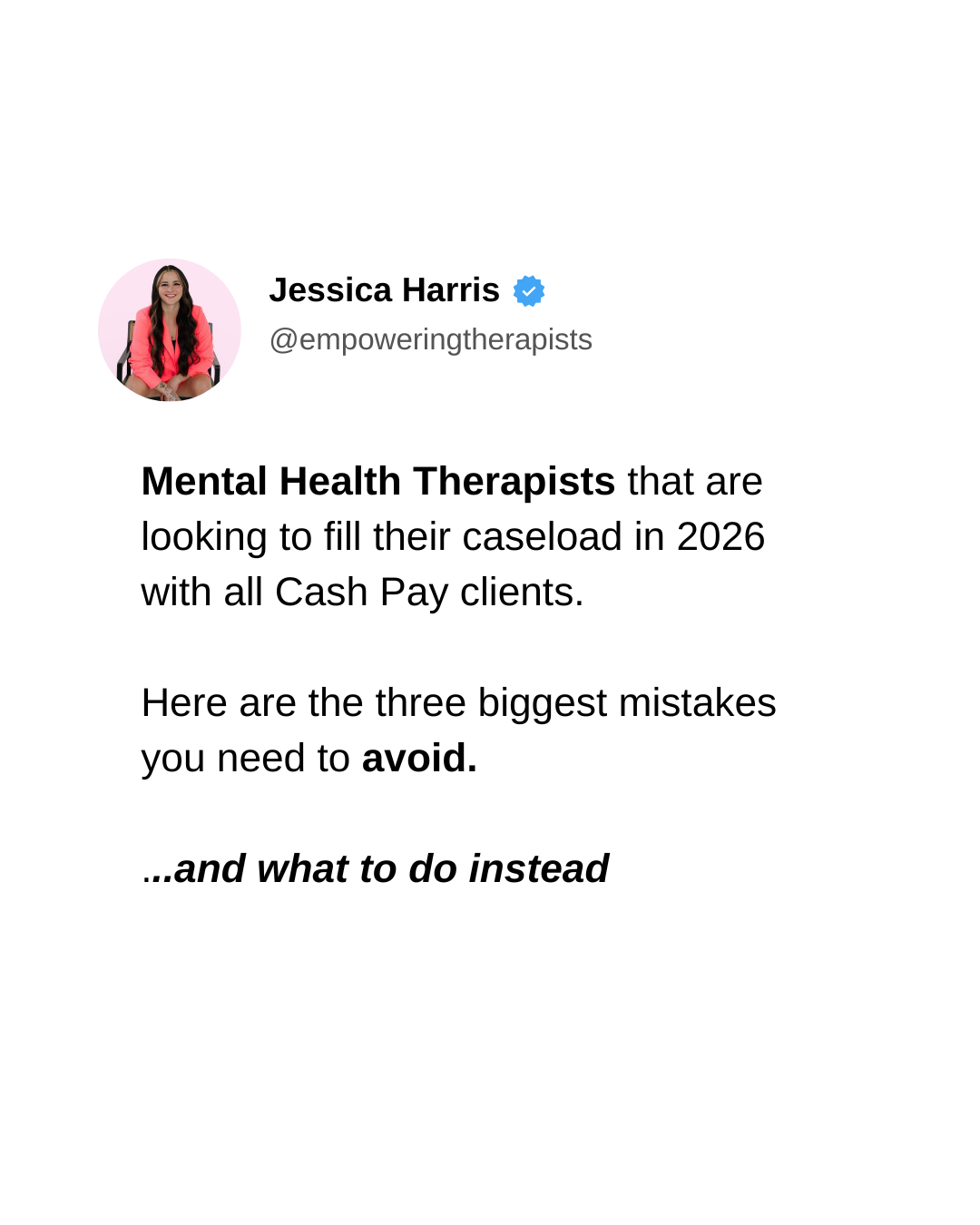 Empowering Therapists: Get Full with Private Pay Clients Facebook ad