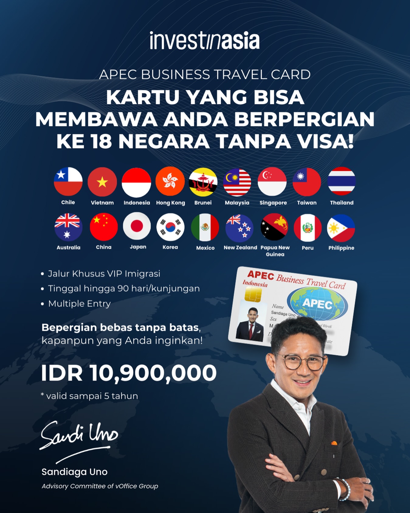 Invest In Asia Facebook ad: APEC Business Travel Card: Keliling Dunia Tanpa Visa…