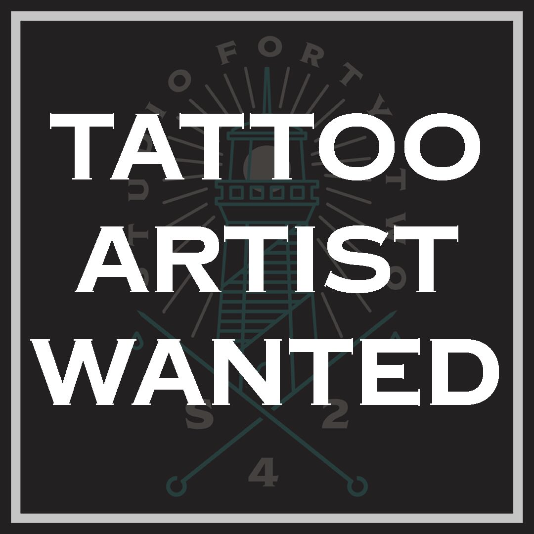 studio42sidcup Facebook ad: TATTOO ARTIST WANTED