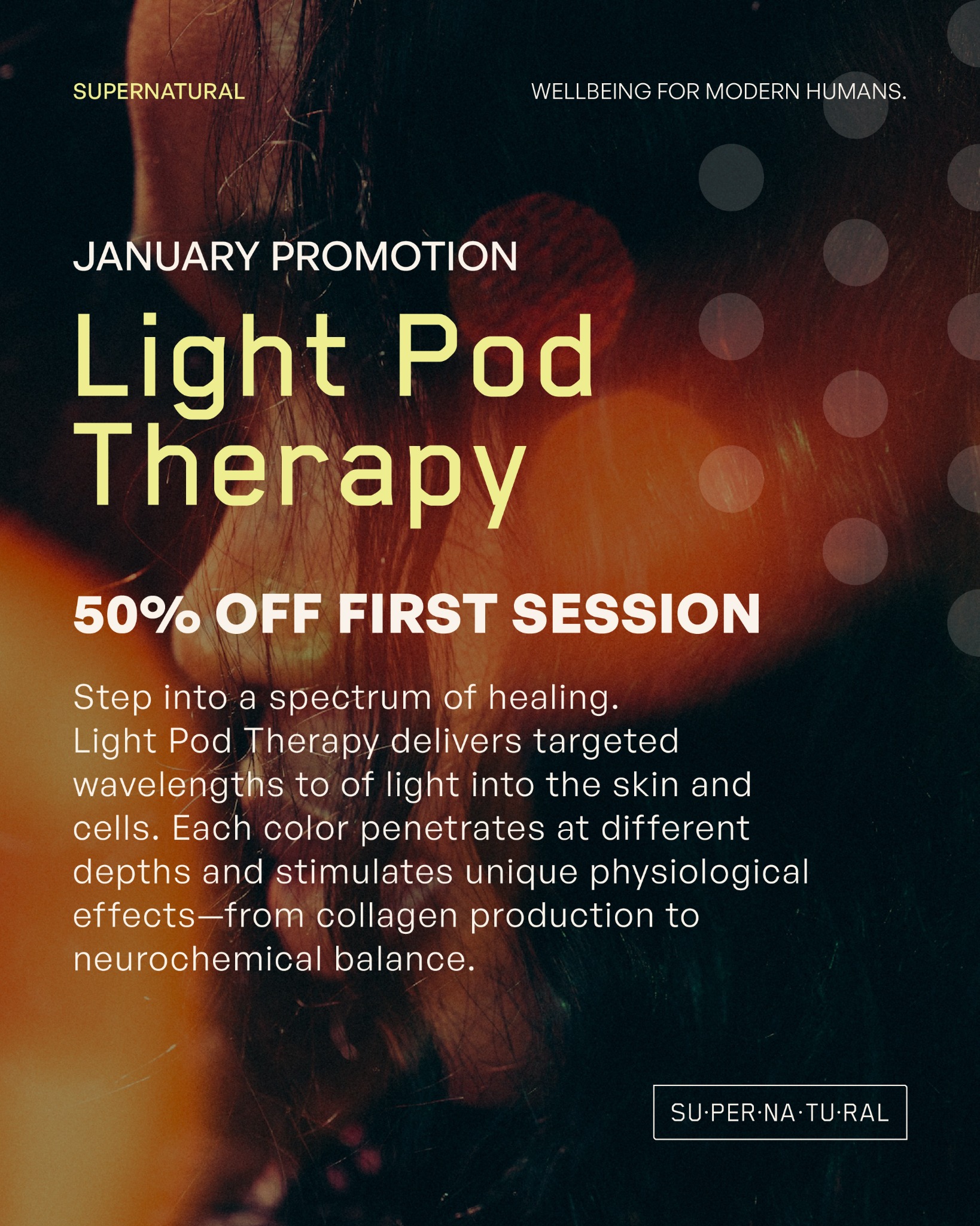 Supernatural Yorkville Facebook ad: This January, discover the Lightpod.