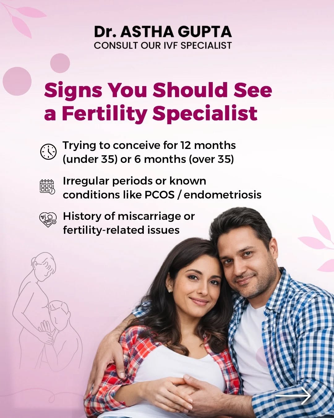 drasthaguptaivf Facebook ad: If you’ve been trying to conceive without success…