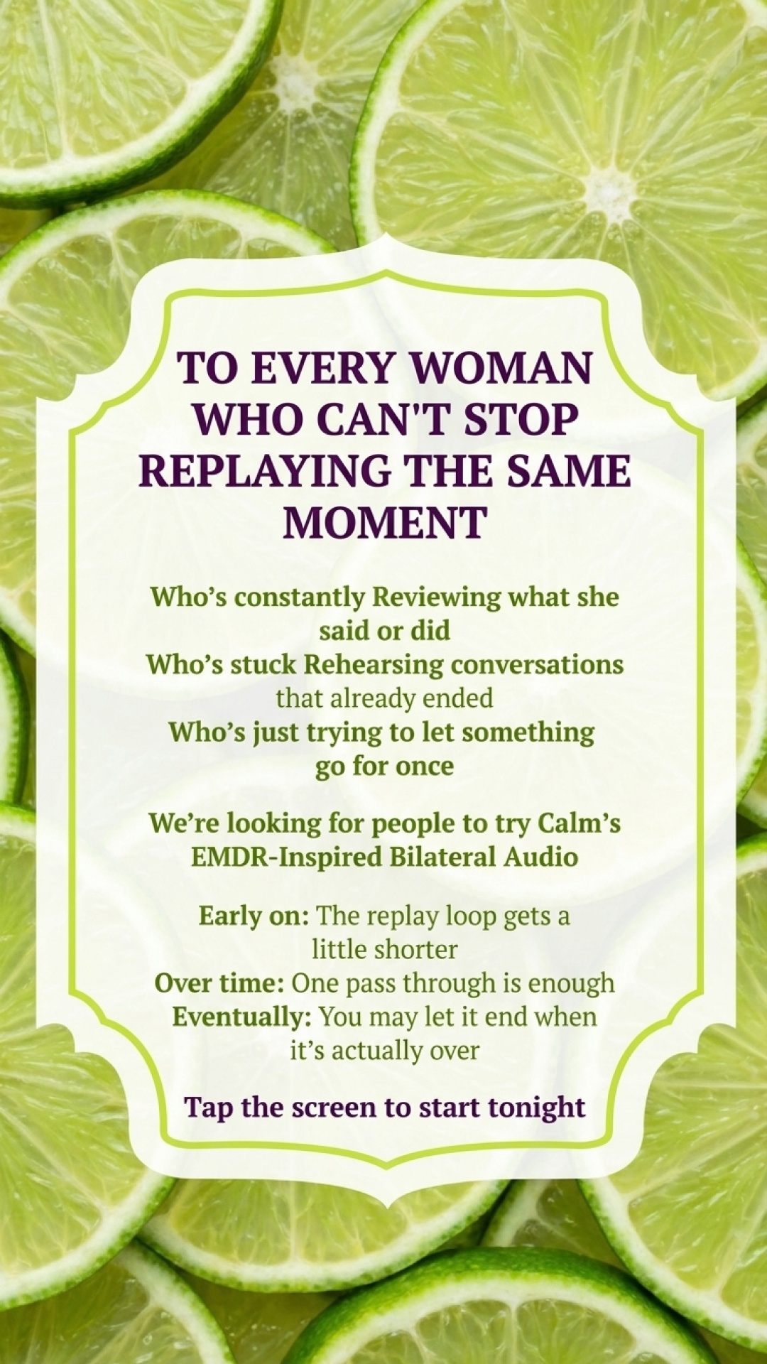 Calm Facebook ad