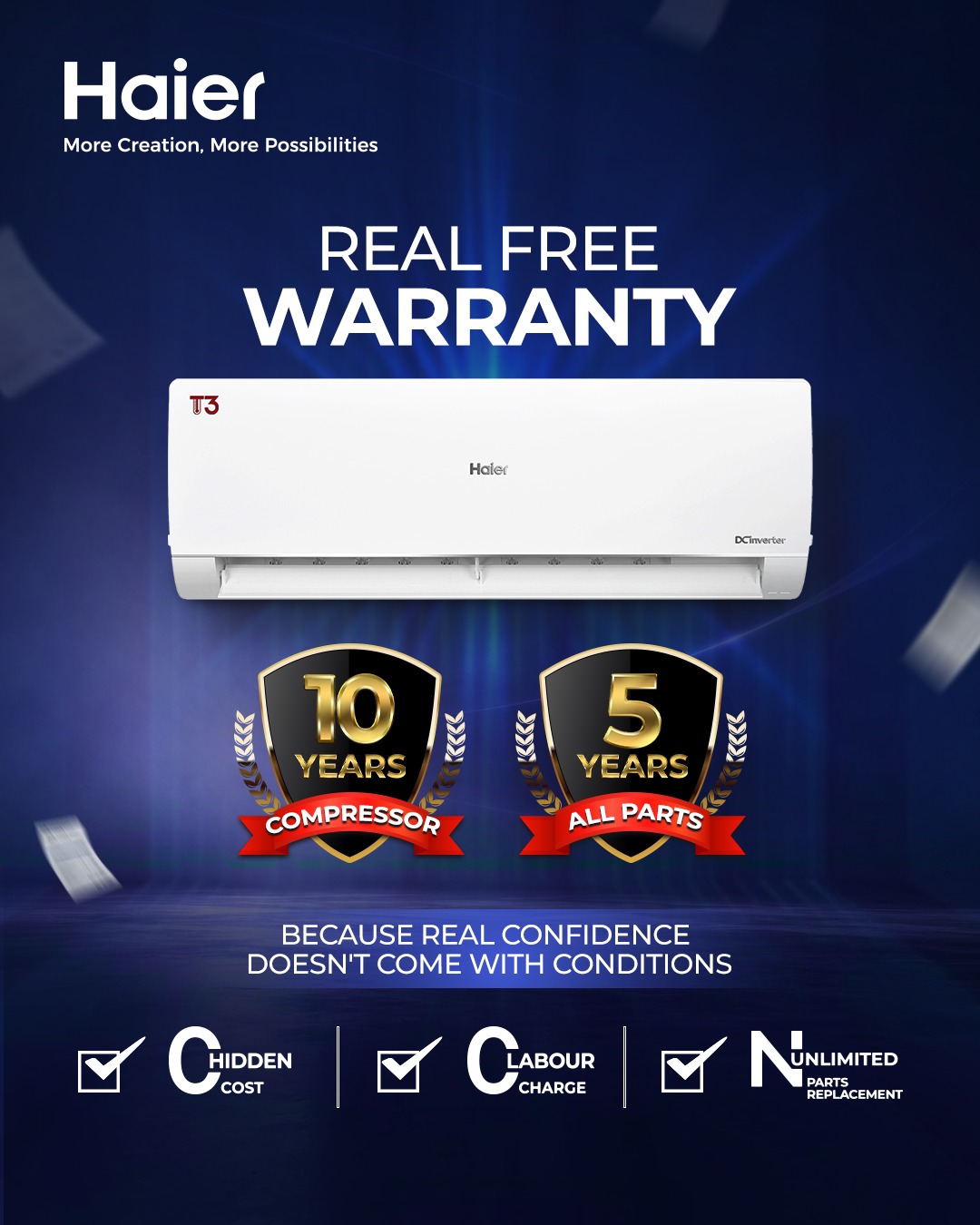 Haier Facebook ad: Haier AC keeps its cool.