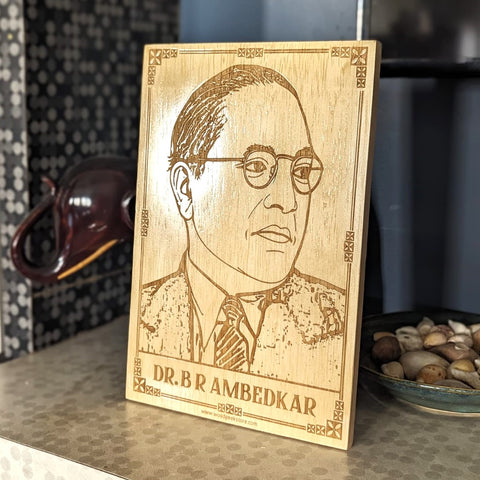 Woodgeek Store India Facebook ad: Dr. B. R Ambedkar Engraved Wood Plaque