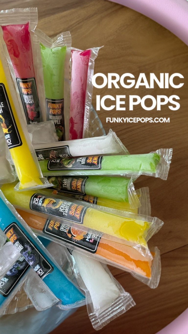 Funky Ice Pops Facebook ad: Throat Friendly. Kid Approved.
