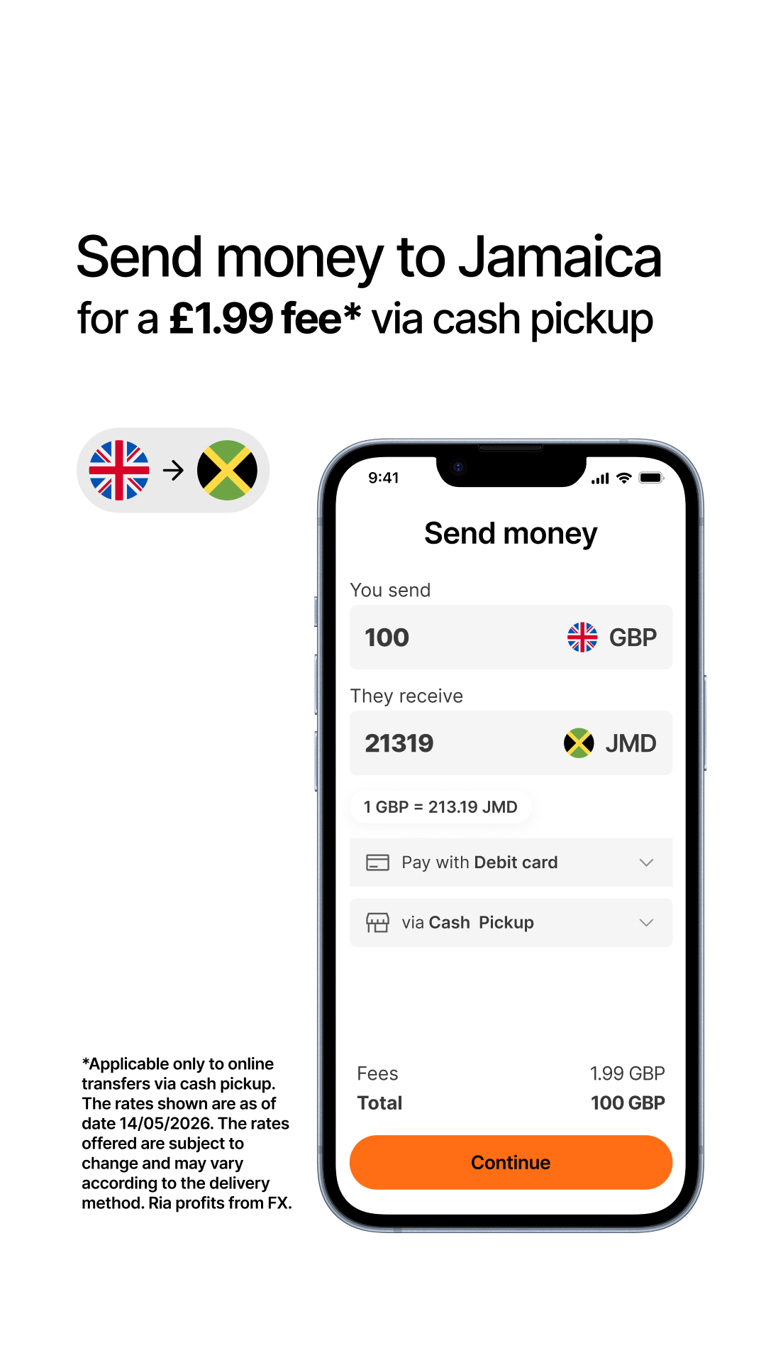 Ria Money Transfer Facebook ad