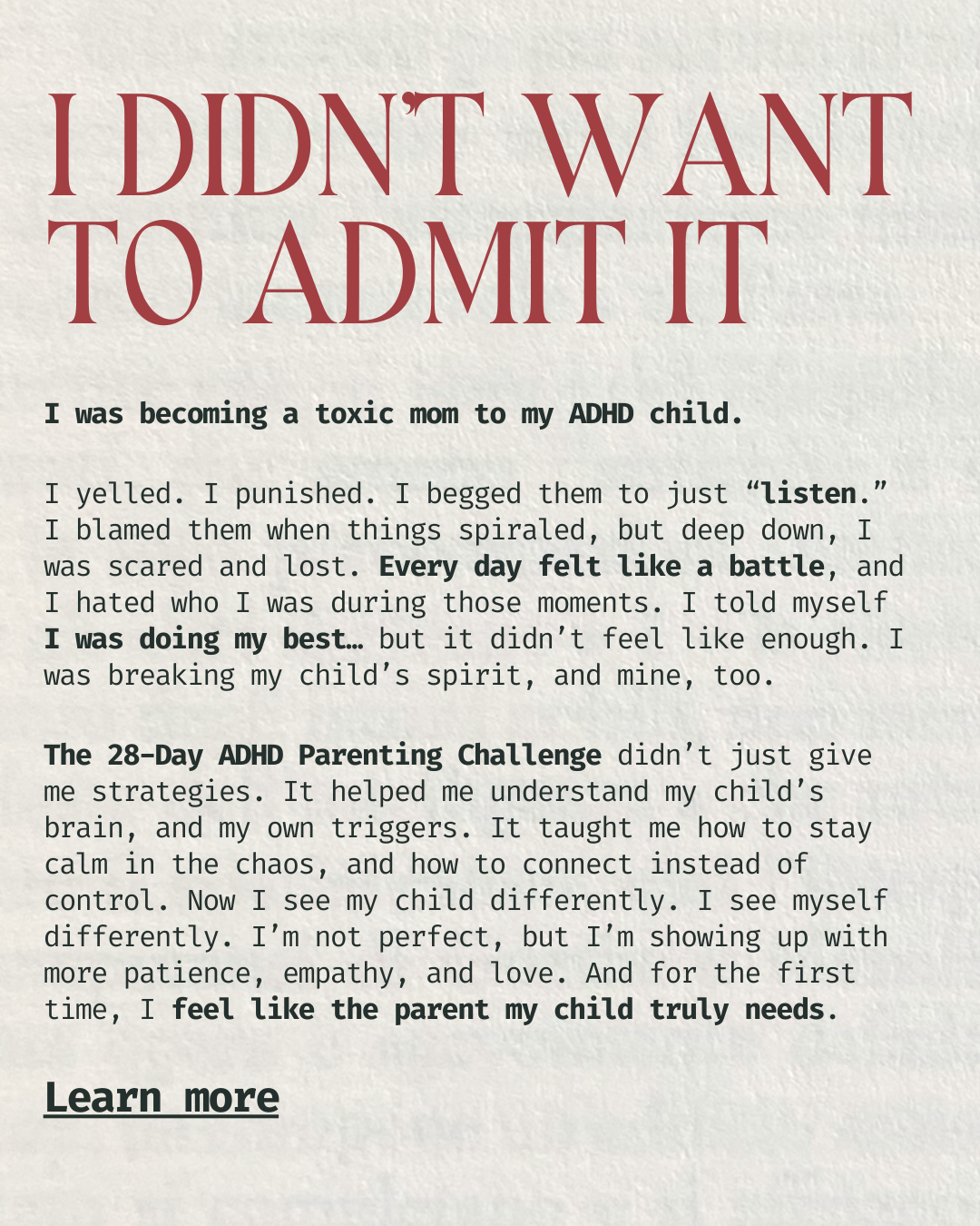 Parenting Leader Facebook ad