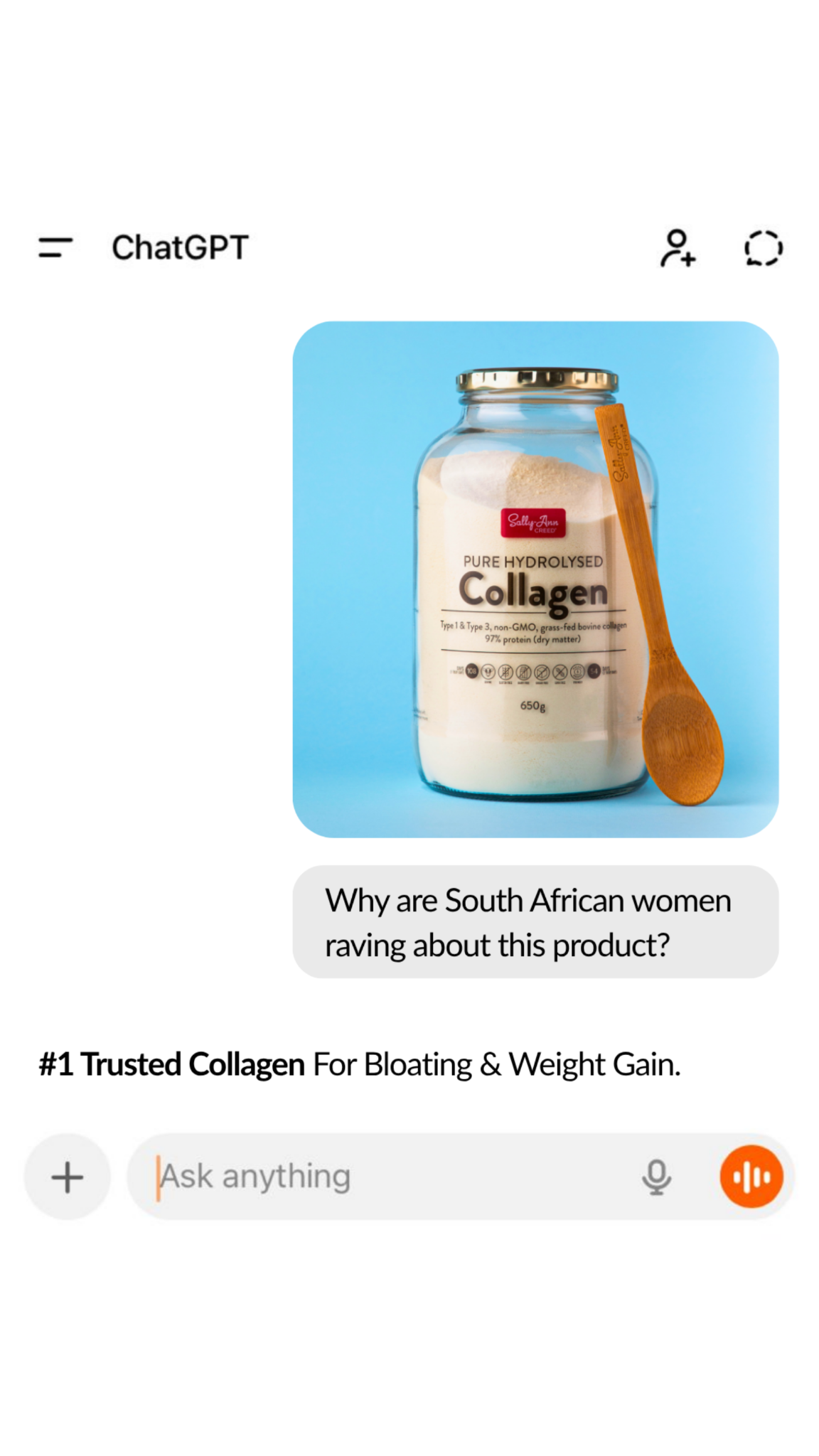 Sally-Ann Creed Facebook ad