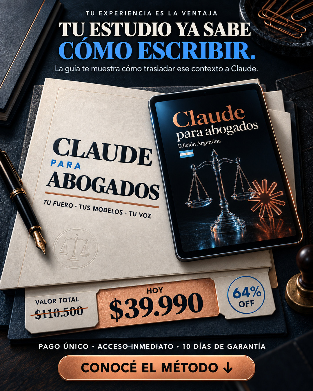 Automatiza juridico Facebook ad: Claude para Abogados | Edición Argentina