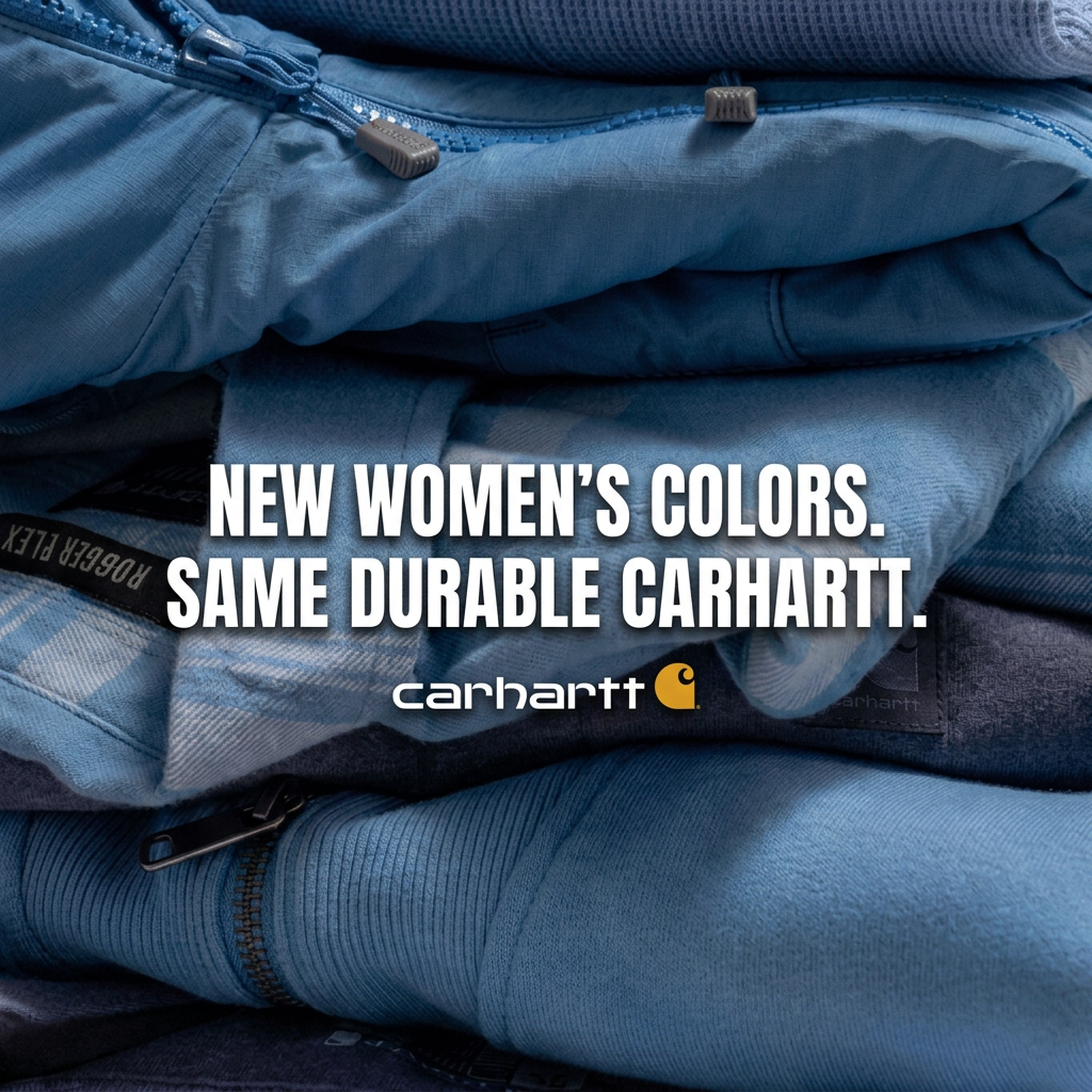 Carhartt Facebook ad: NEW COLORS. SAME PERFORMANCE.