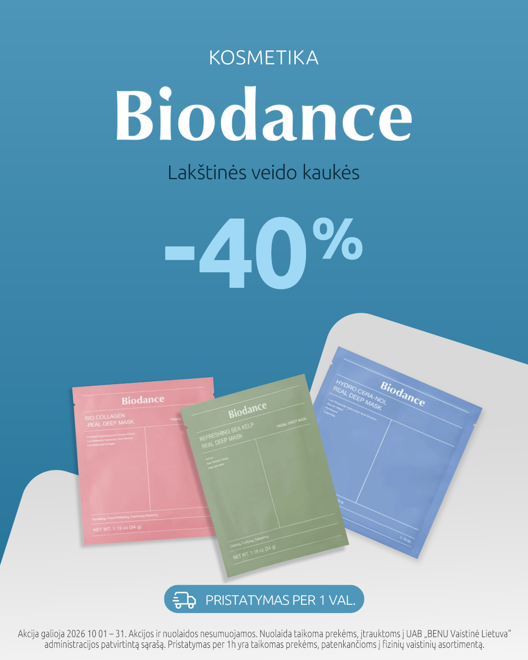 BENU Vaistinė Facebook ad: Apsipirk benu.lt