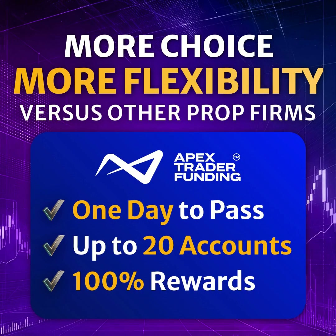 Apex Trader Funding Facebook ad: Rigid Rules Holding You Back? Trade Your Way with Apex.