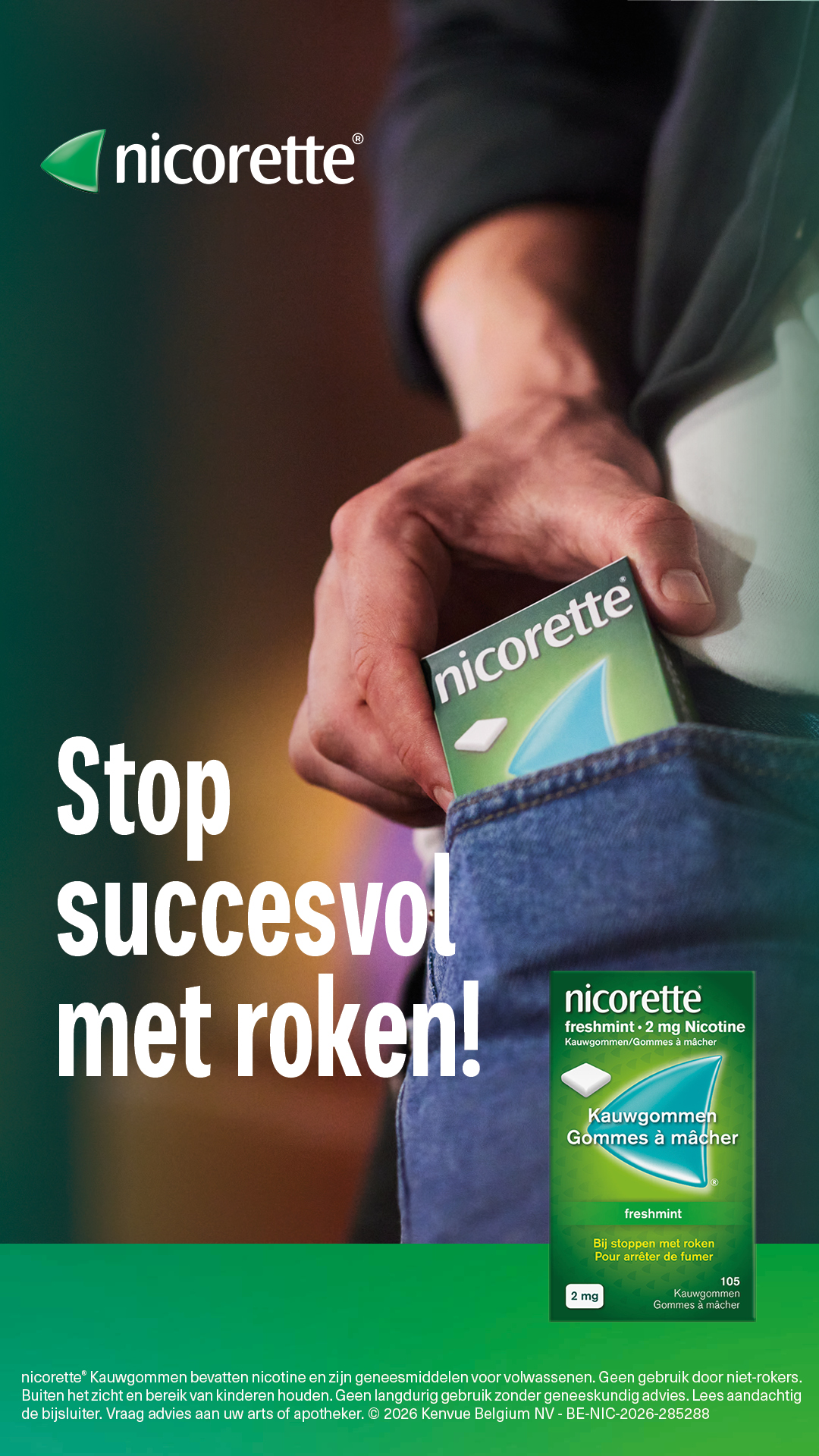 Nicorette België/Belgique Facebook ad