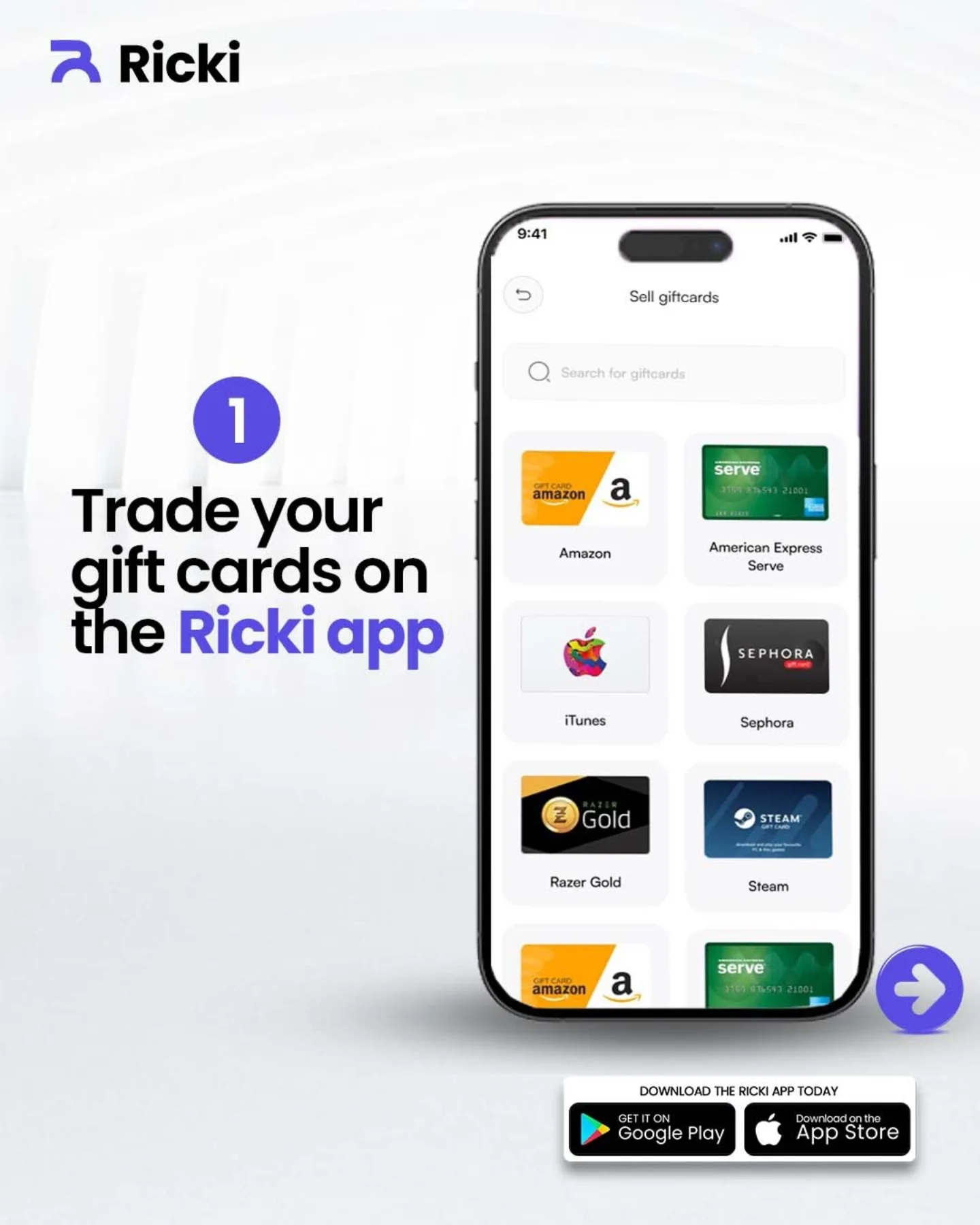 Ricki App Facebook ad: Ricki: Sell Gift Cards