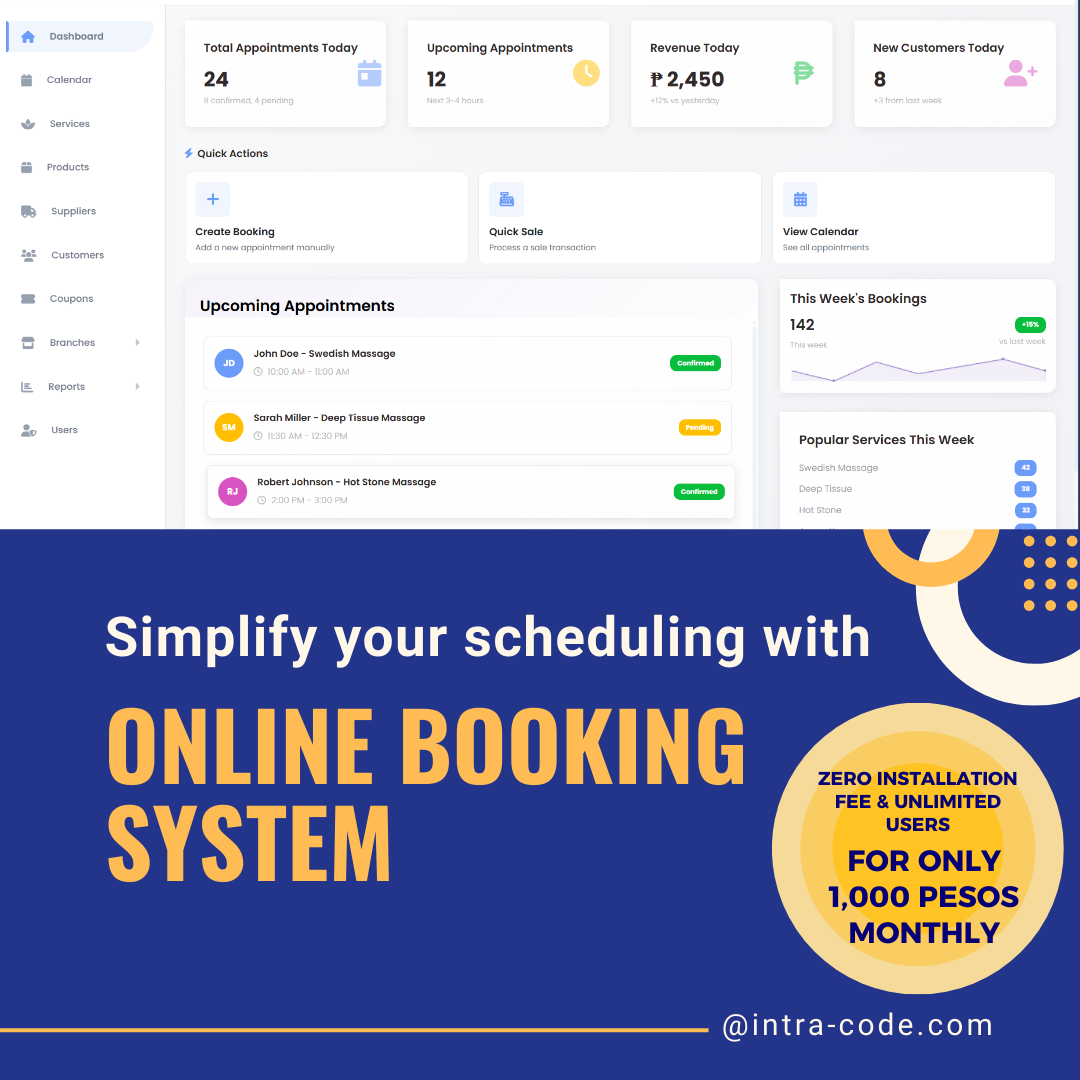 Intracode IT Solutions Facebook ad: Still managing bookings manually?