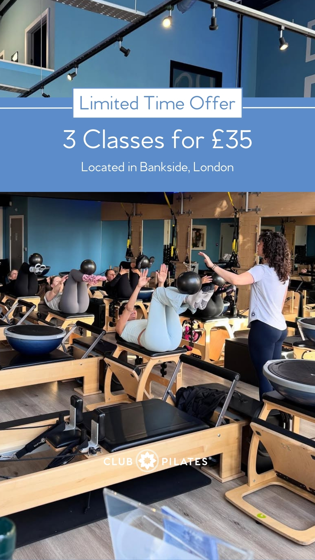Club Pilates Bankside Facebook ad from Jul 13, 2026