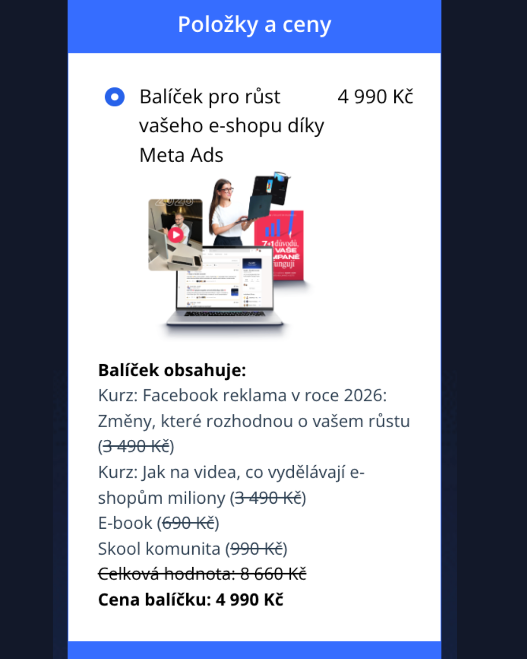 Handlíř. Facebook ad