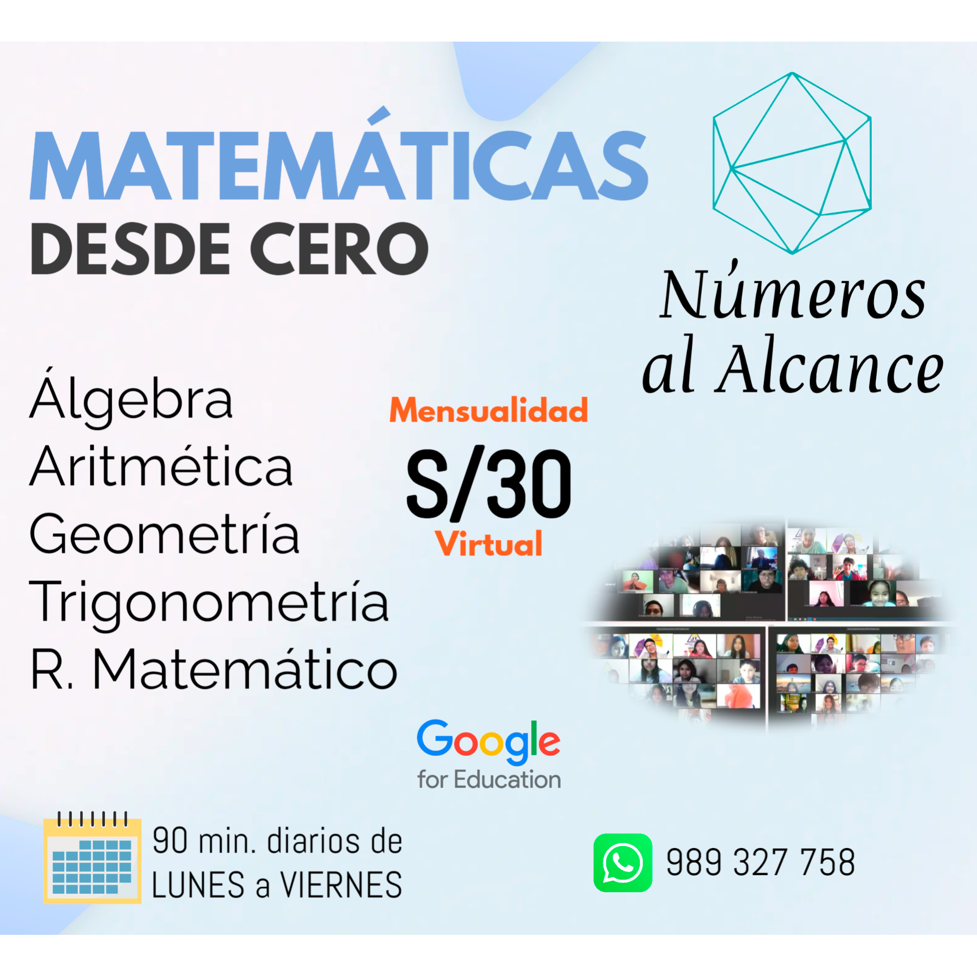 Números al Alcance Facebook ad: ¡Es hora de aprender!