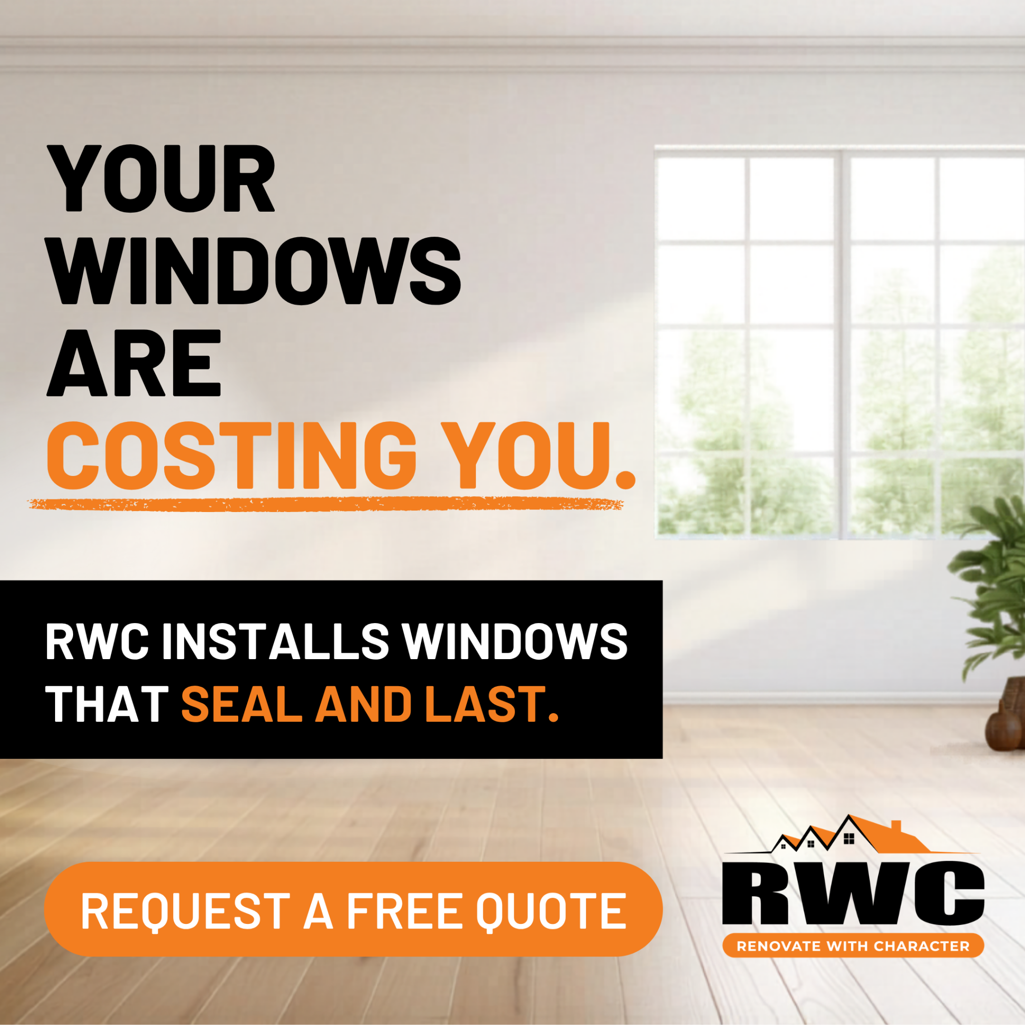 RWC Windows, Doors, Kitchens & Baths Facebook ad: Your Home Is Worth More Than a Temporary Fix.