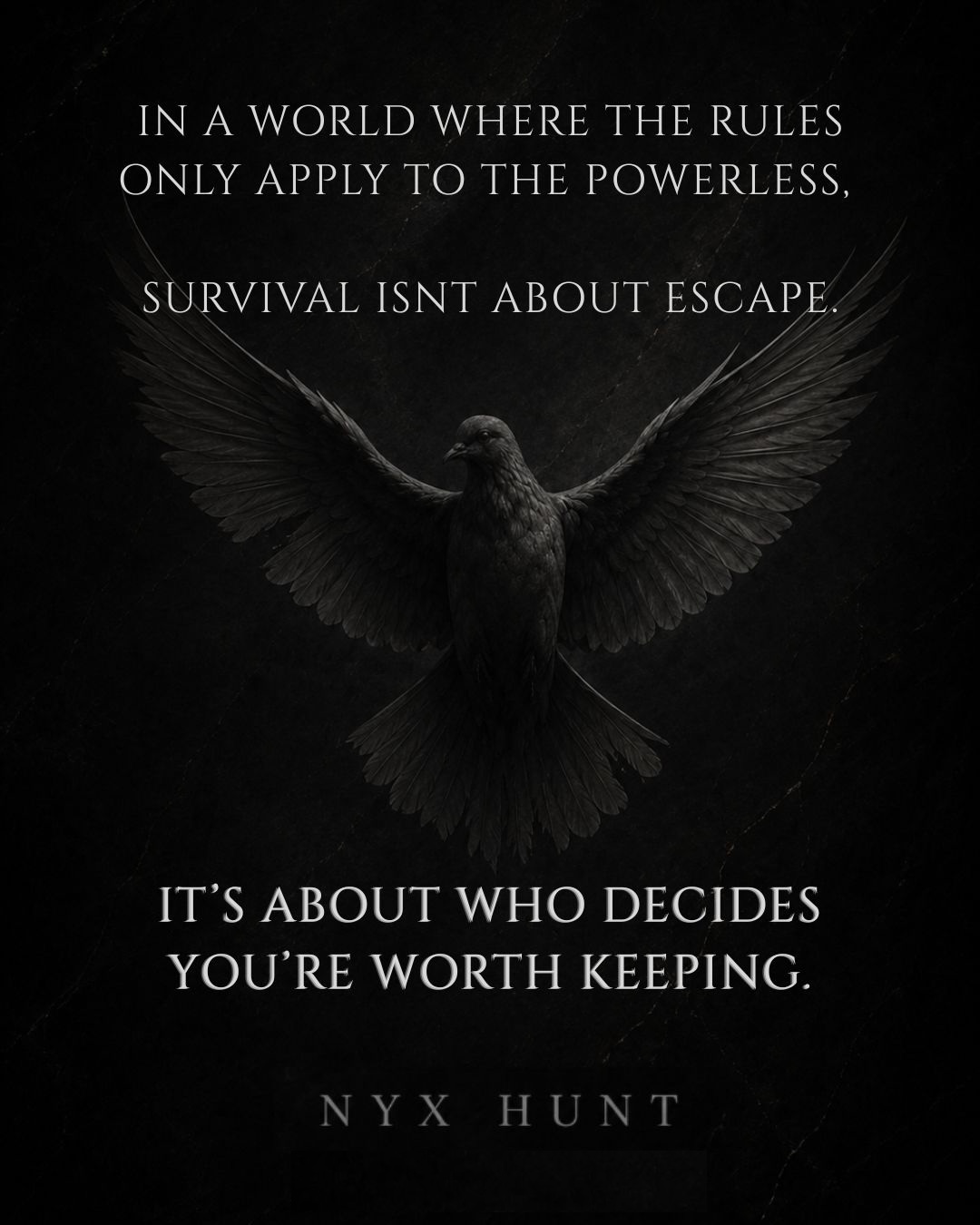 Author Nyx Hunt Facebook ad: Safety was never meant to feel like captivity. A human…