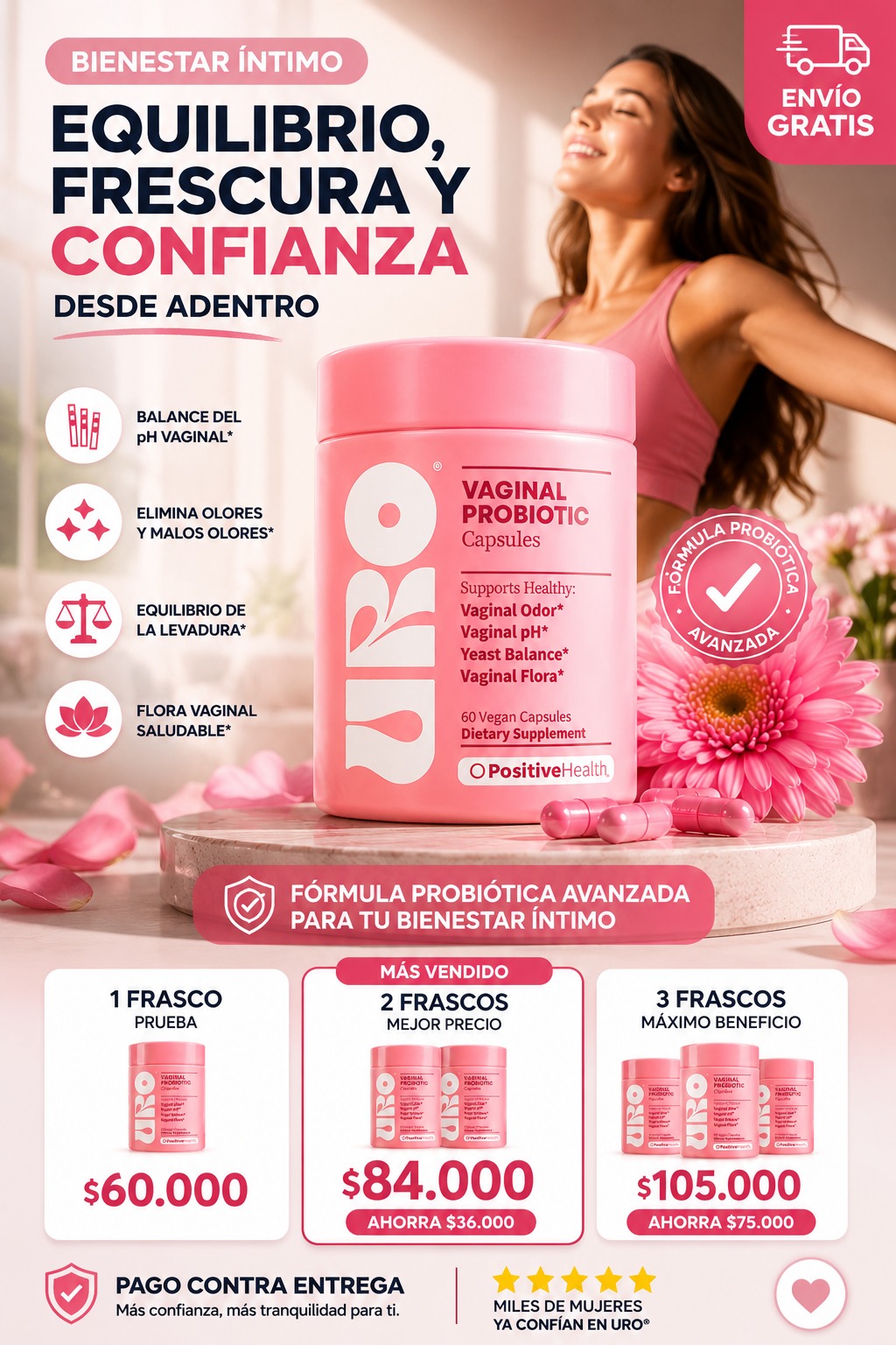 Universo de compras Facebook ad: Sentirte fresca, segura y en equilibrio