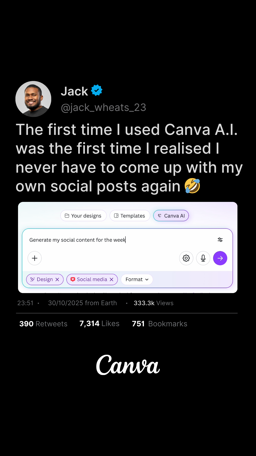 Canva Facebook ad