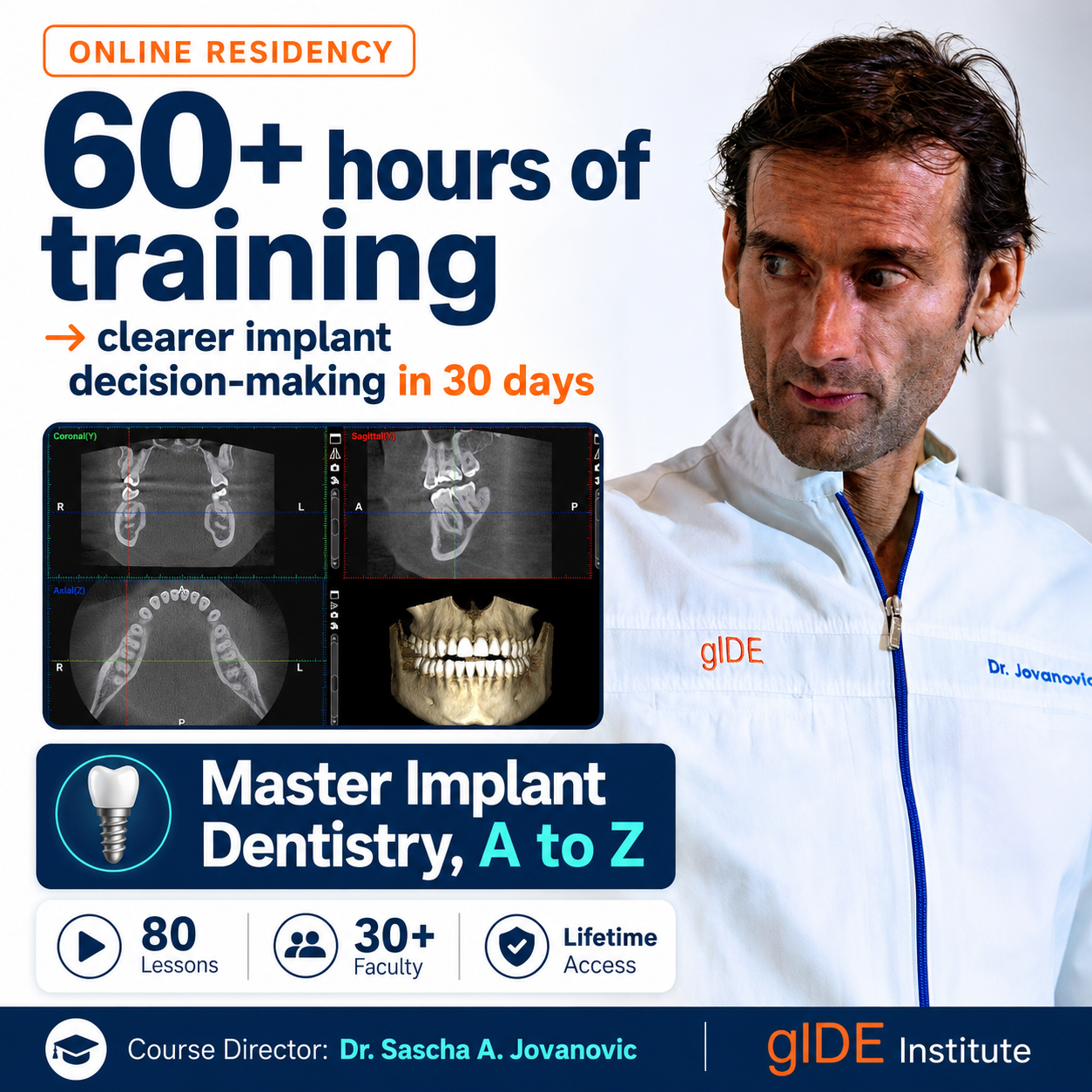 Implant Ninja Education Facebook ad: 60+ Hours To Sharper Implant Judgment In 30 Days