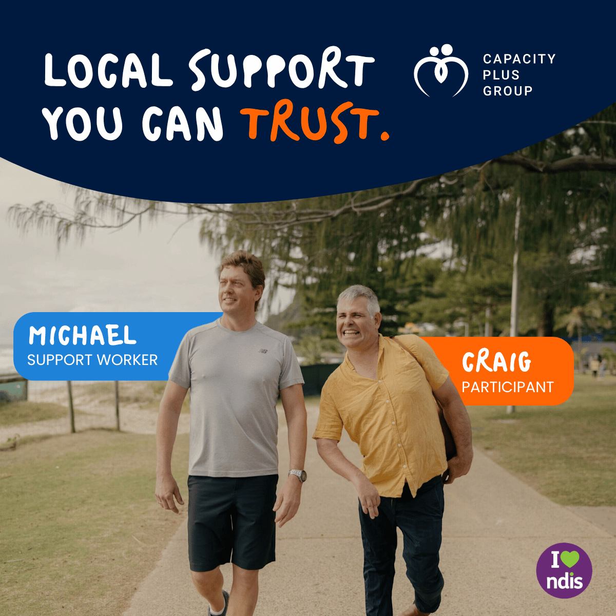 Capacity Plus Group Facebook ad: NDIS Support that feels local