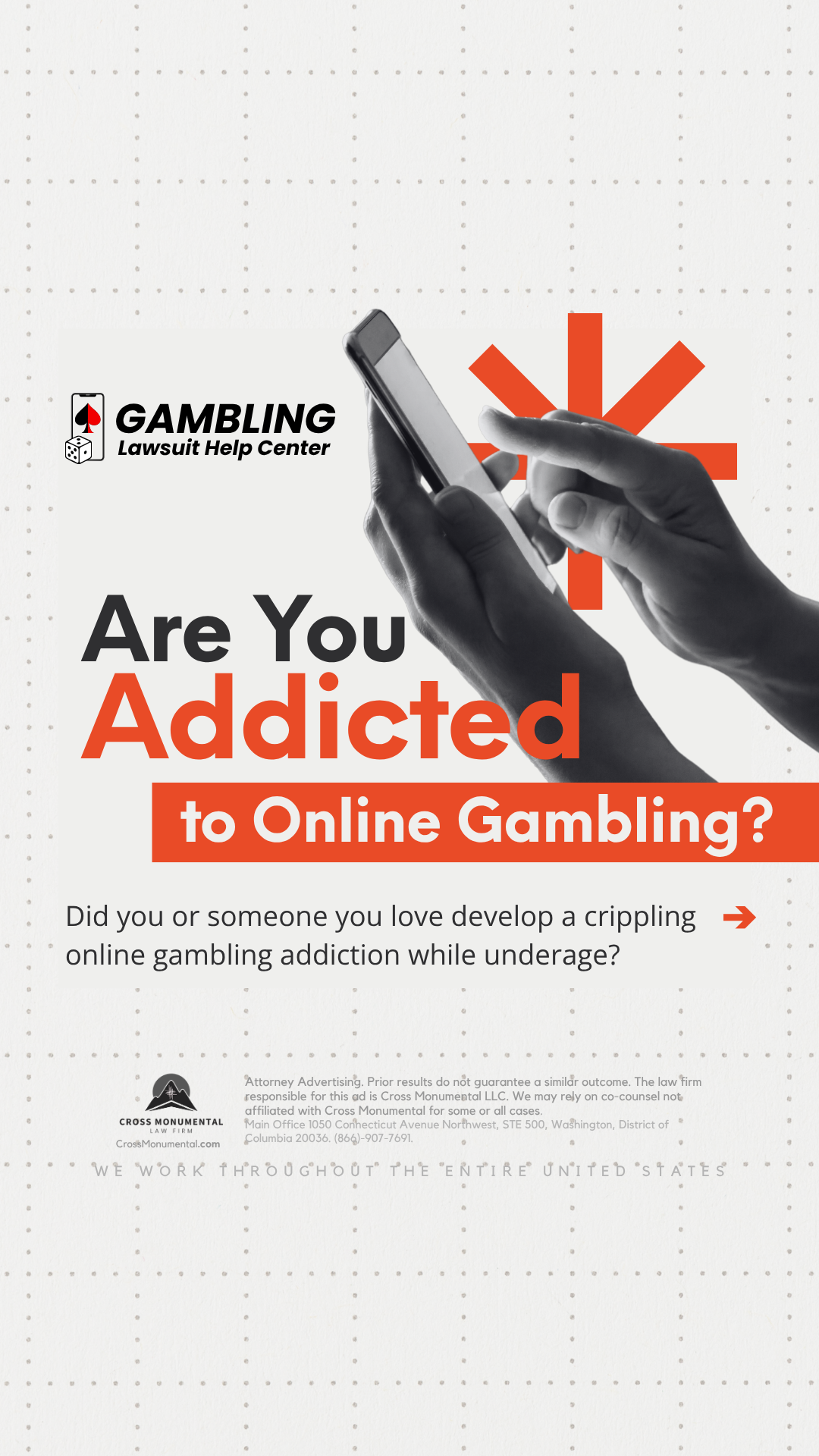 Gambling Lawsuit Help Center Facebook ad from Apr 27, 2026
