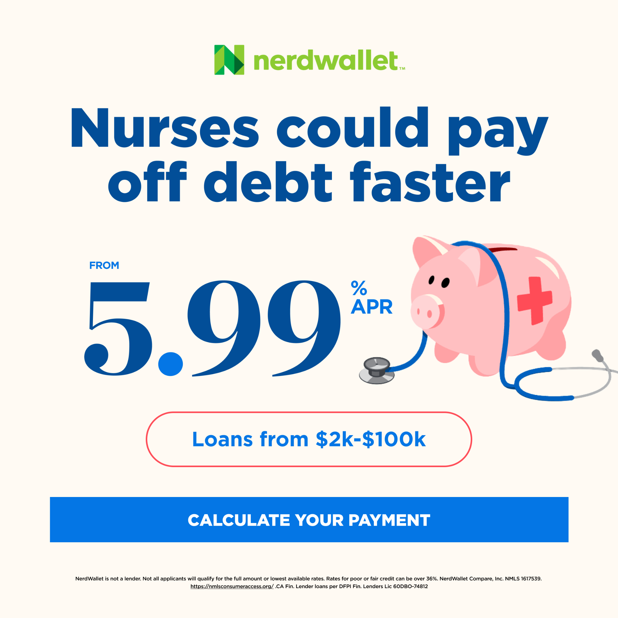 NerdWallet Facebook ad