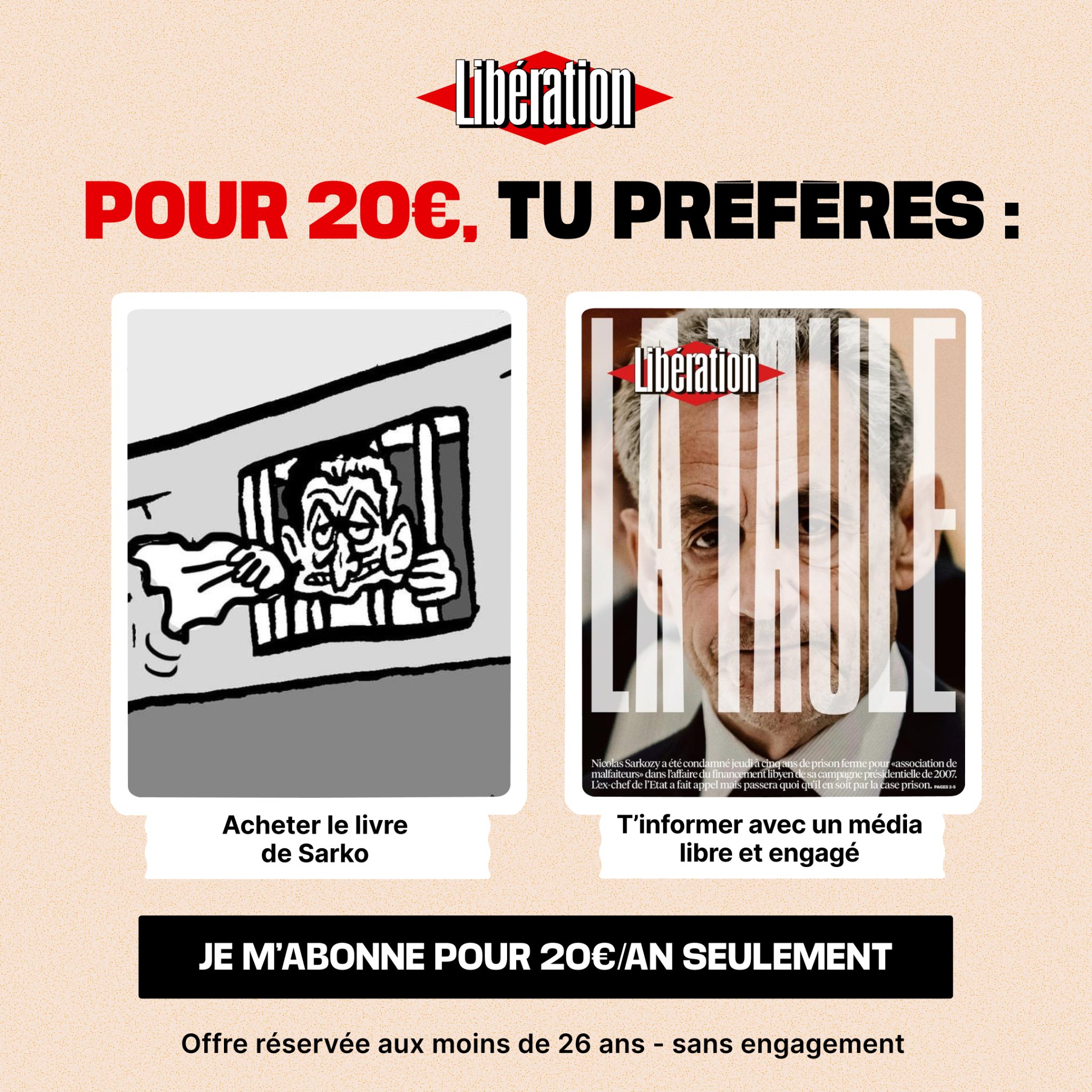 Libération Facebook ad