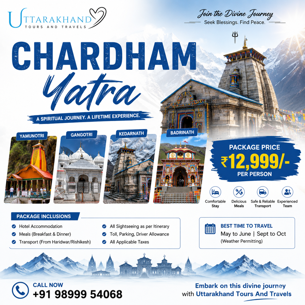 Uttarakhand Tours And Travels Facebook ad: Book Your Yatra Now!