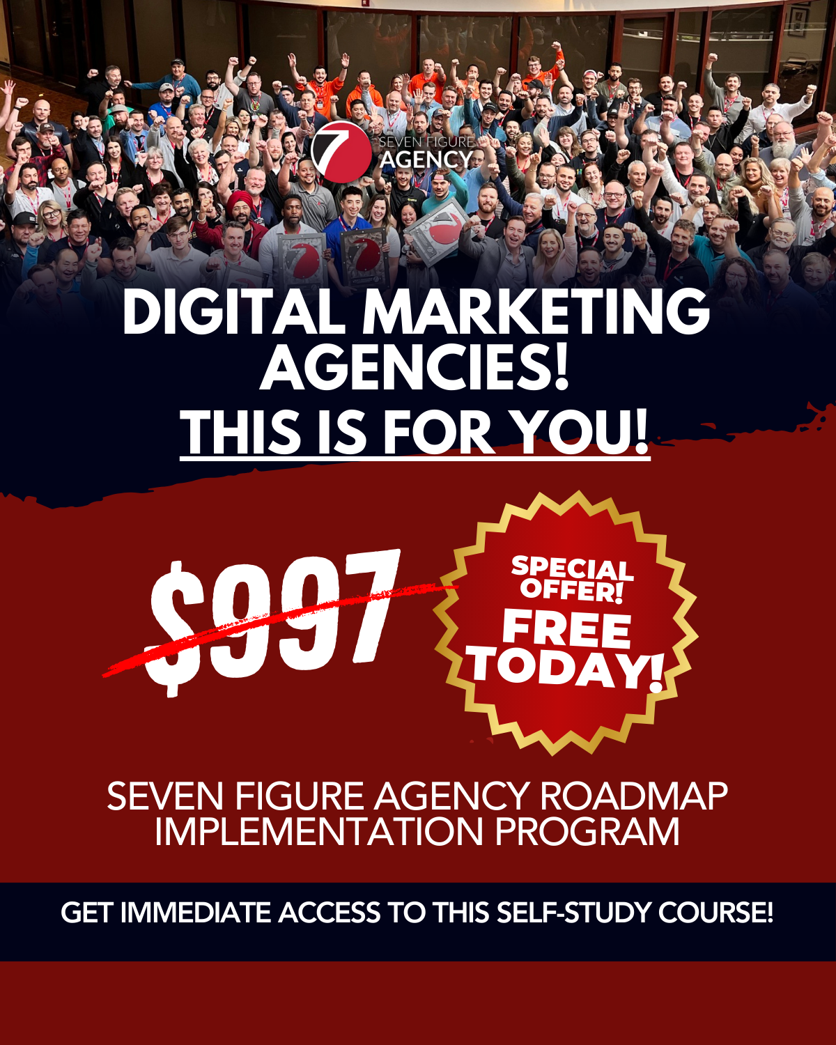 Seven Figure Agency Facebook ad
