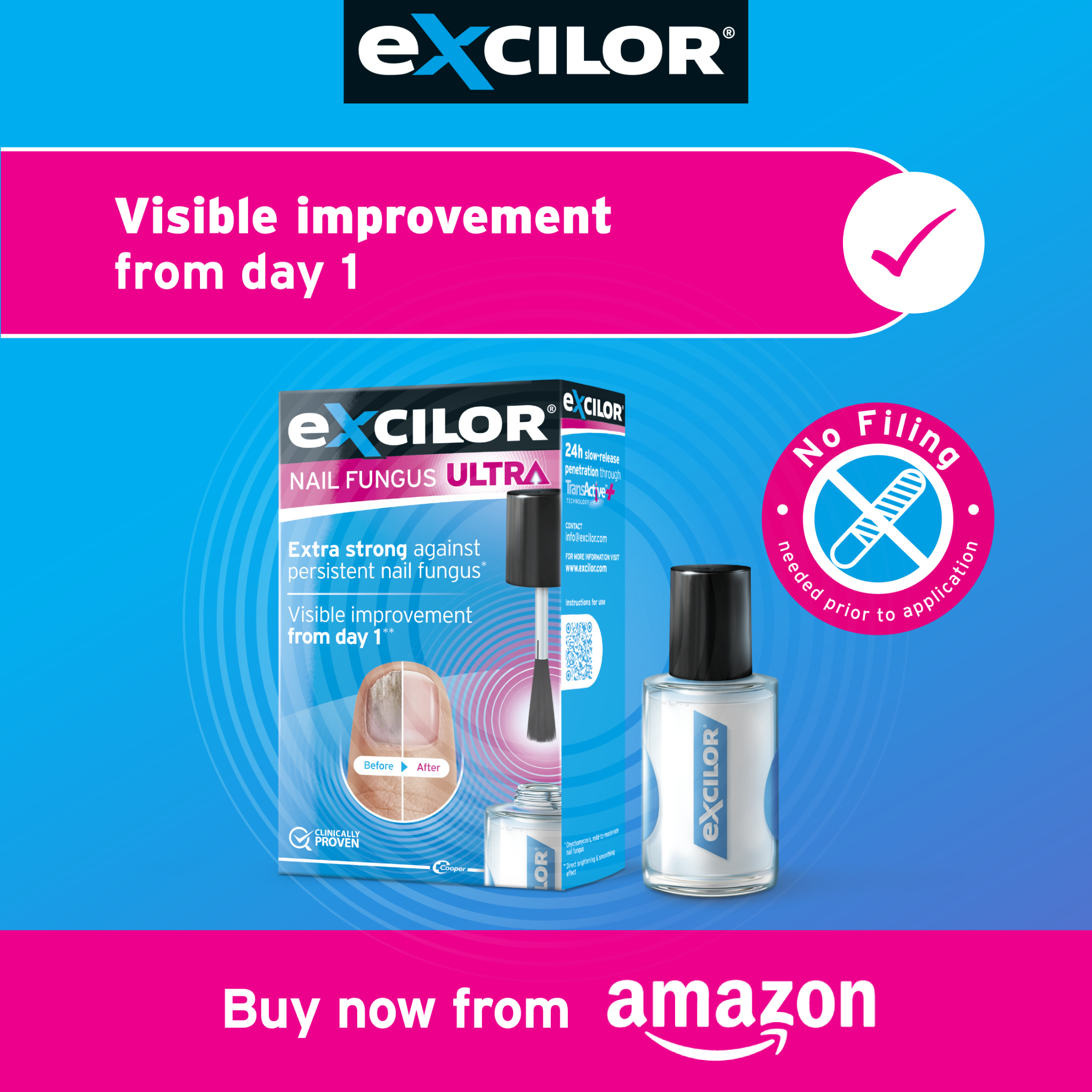 Excilor UK Facebook ad: Persistent nail fungus?