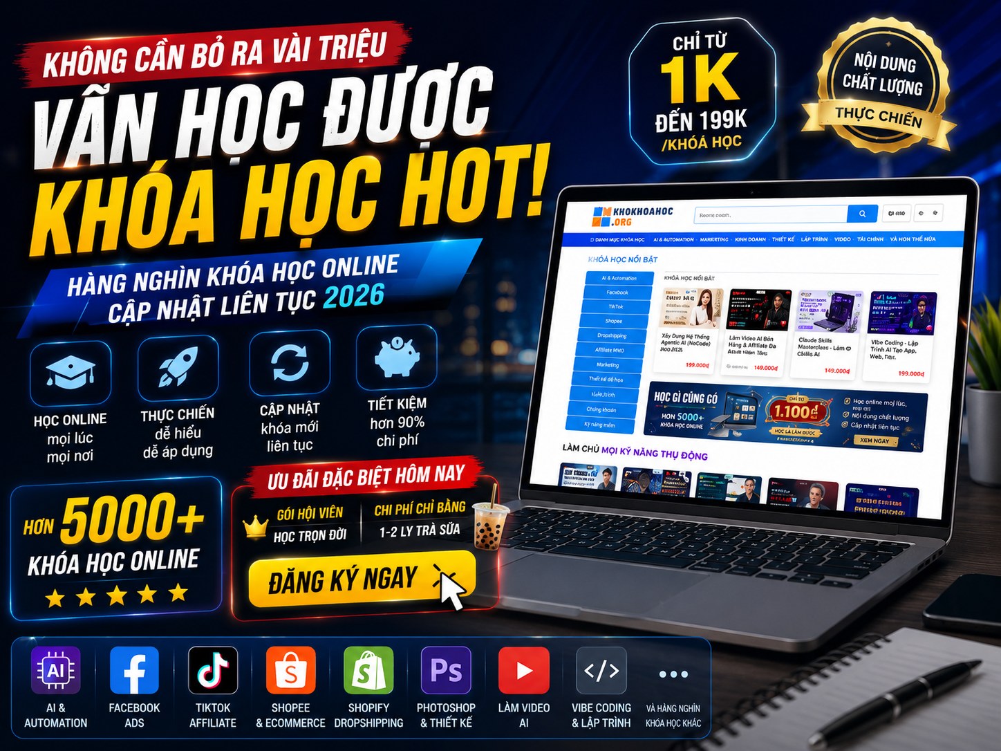 Kho Khóa Học Facebook ad: HỌC HÀNG NGHÌN KHÓA HỌC VỚI CHI PHÍ…