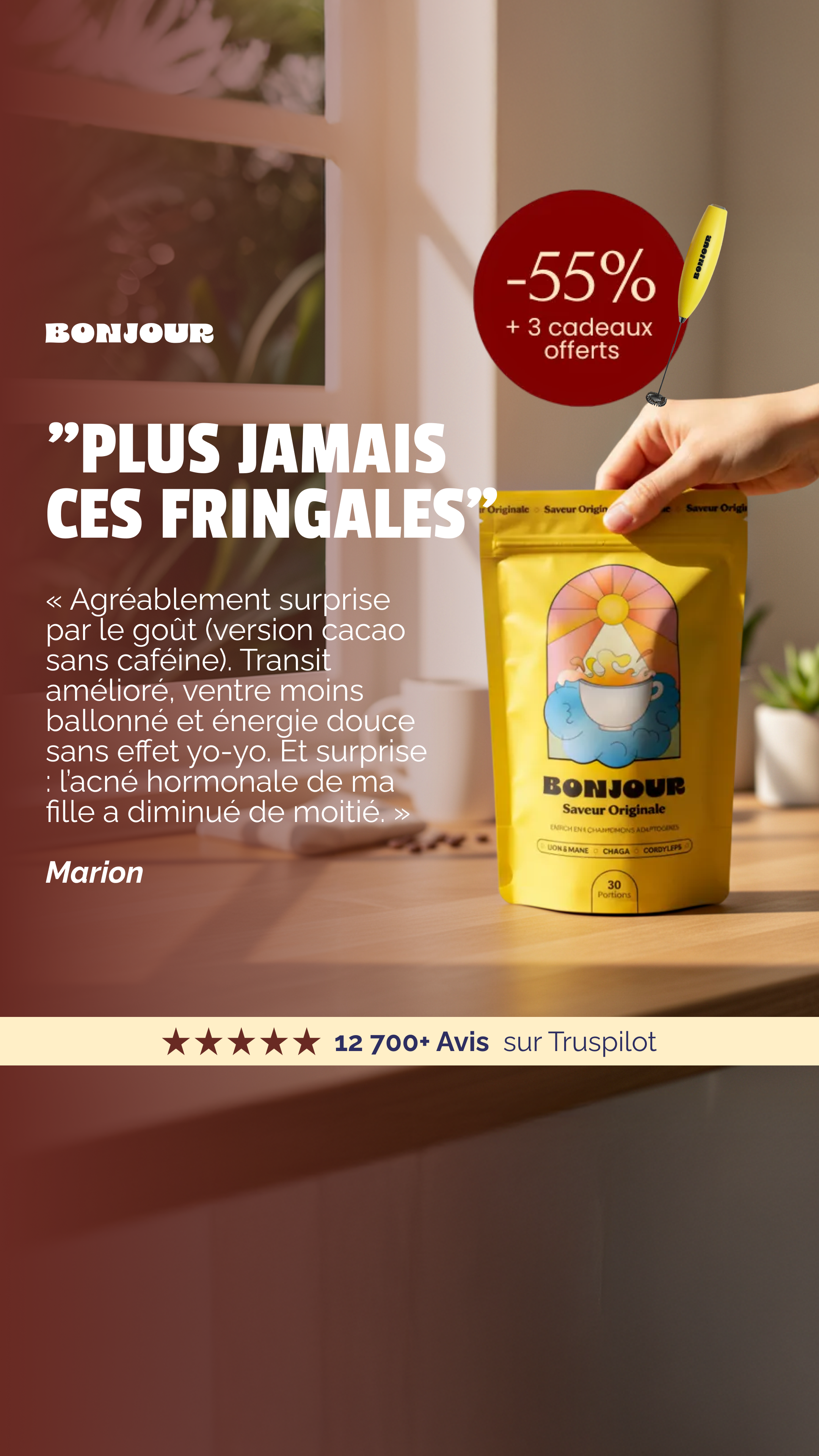 Bonjour Facebook ad