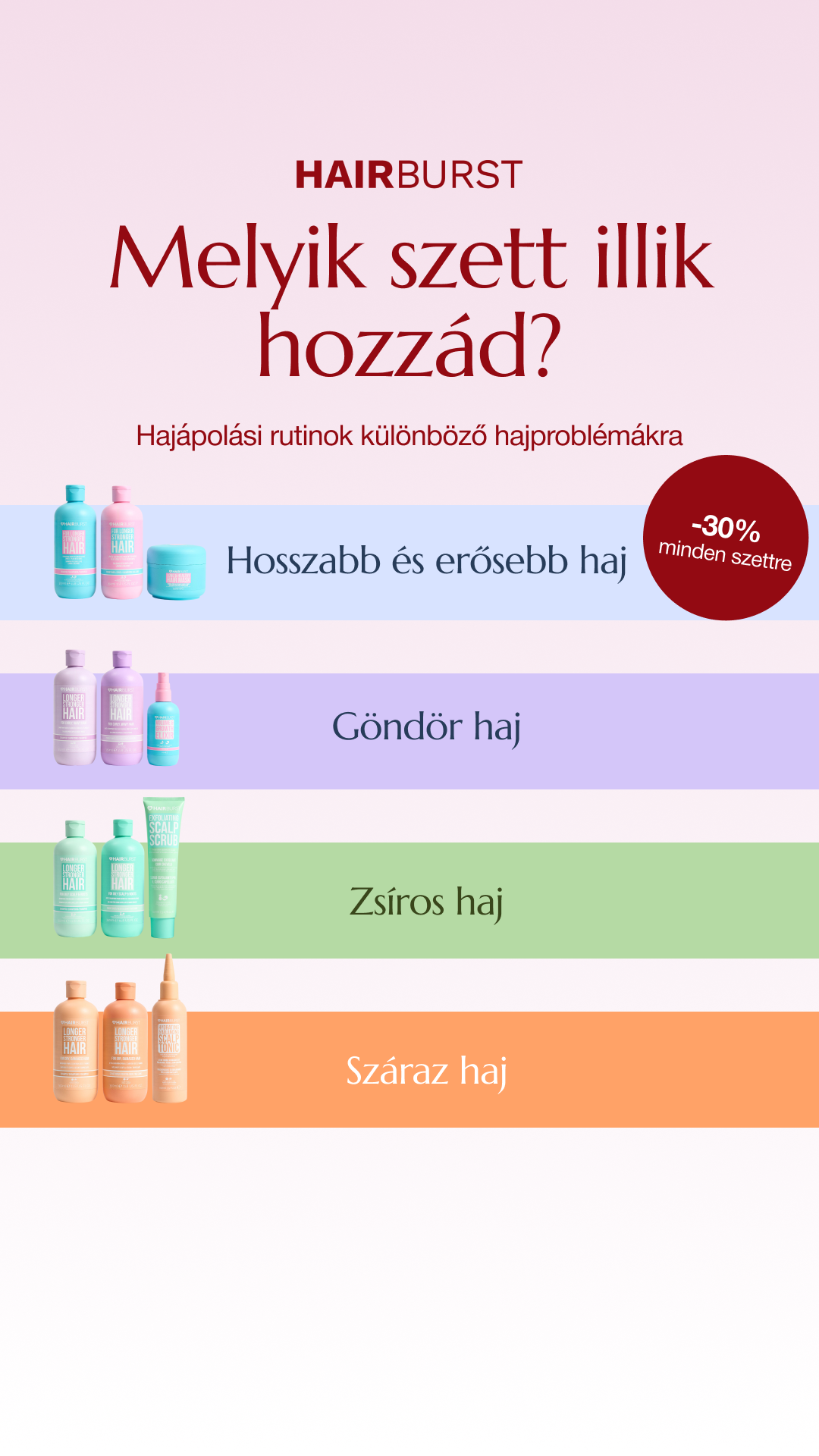 Hairburst Hungary Facebook ad