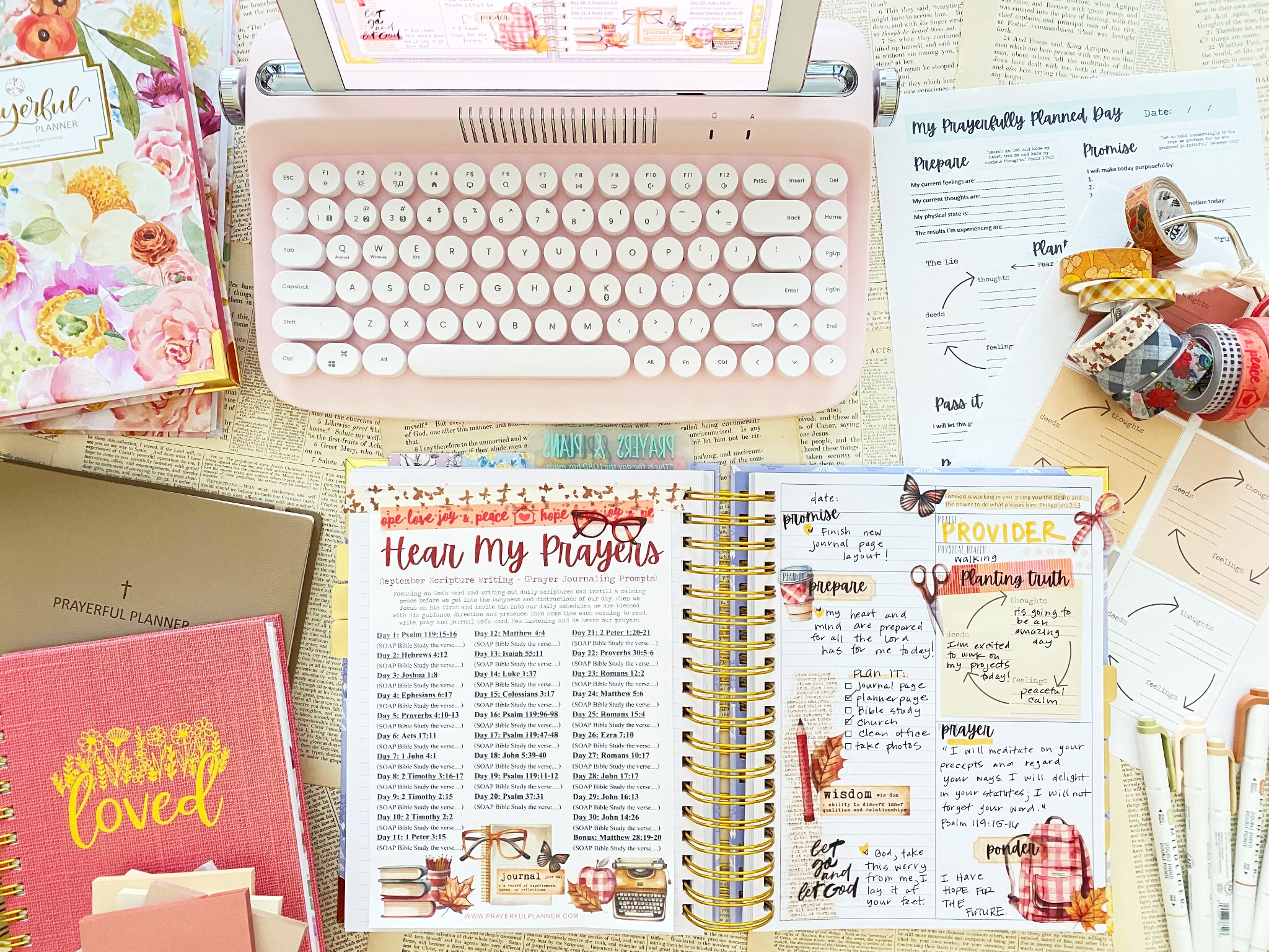 Prayerful Planner Facebook ad: Christian Planners + Prayer Journals