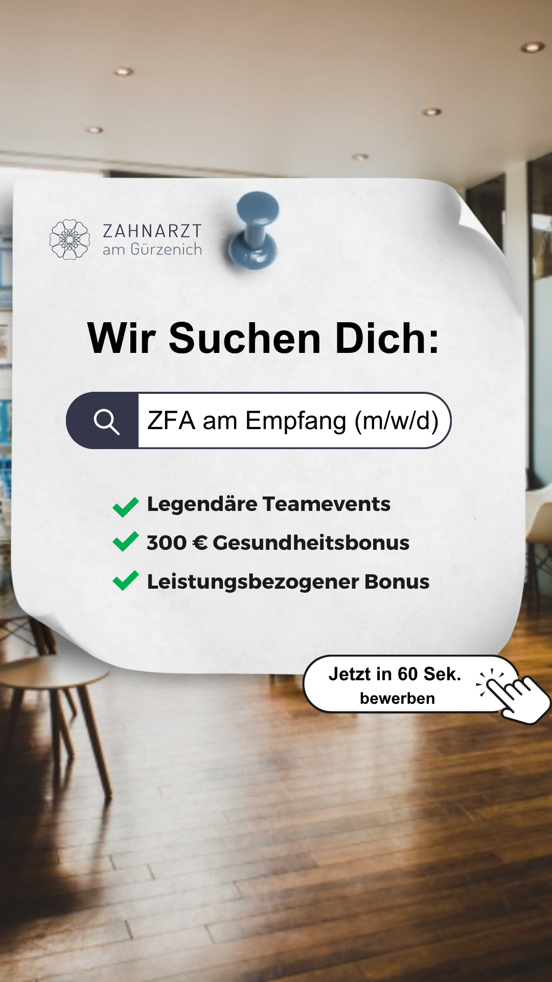 ZahnArzt am Gürzenich Facebook ad from Jul 15, 2026