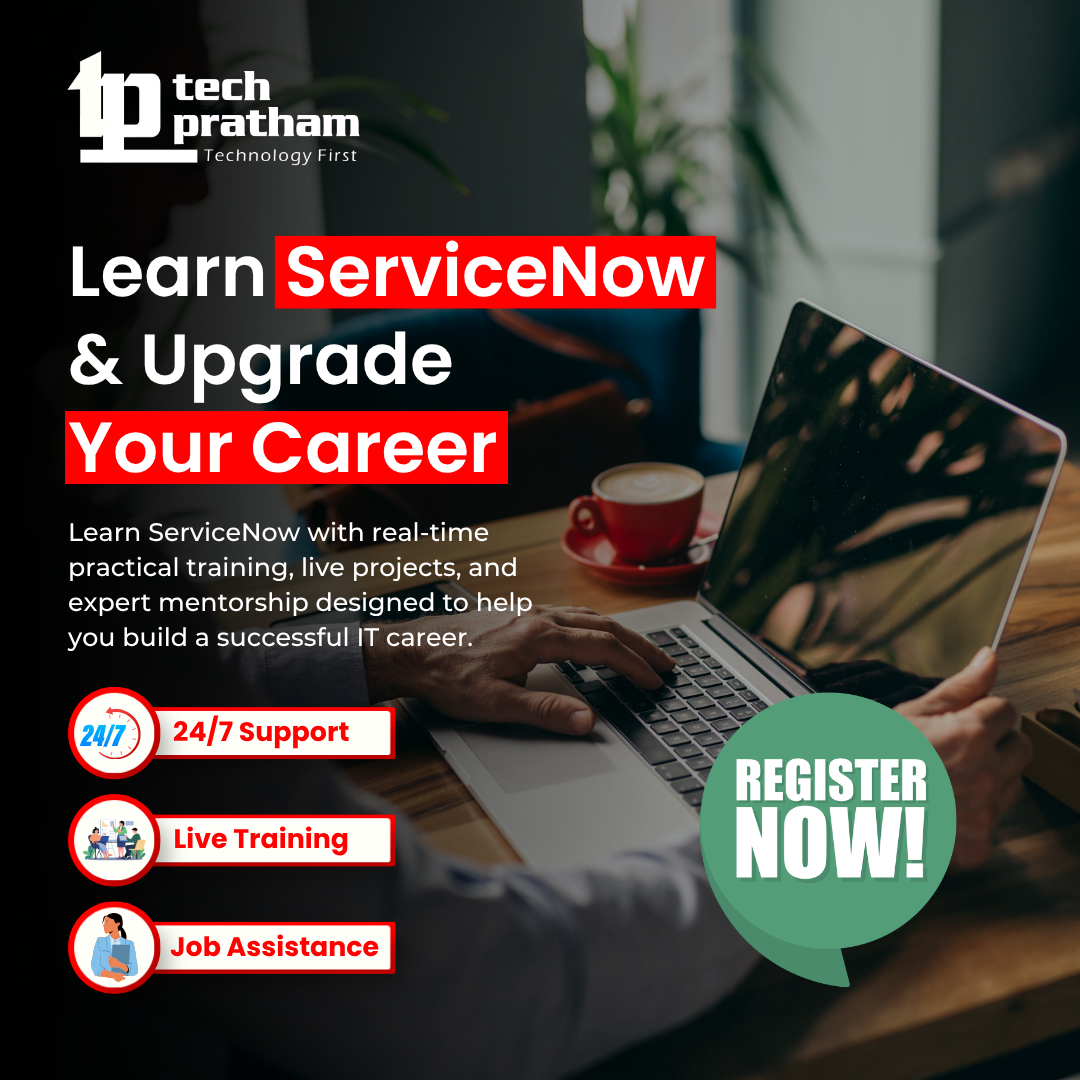 TechPratham Hyderabad Facebook ad: Upgrade from IT Support to ServiceNow