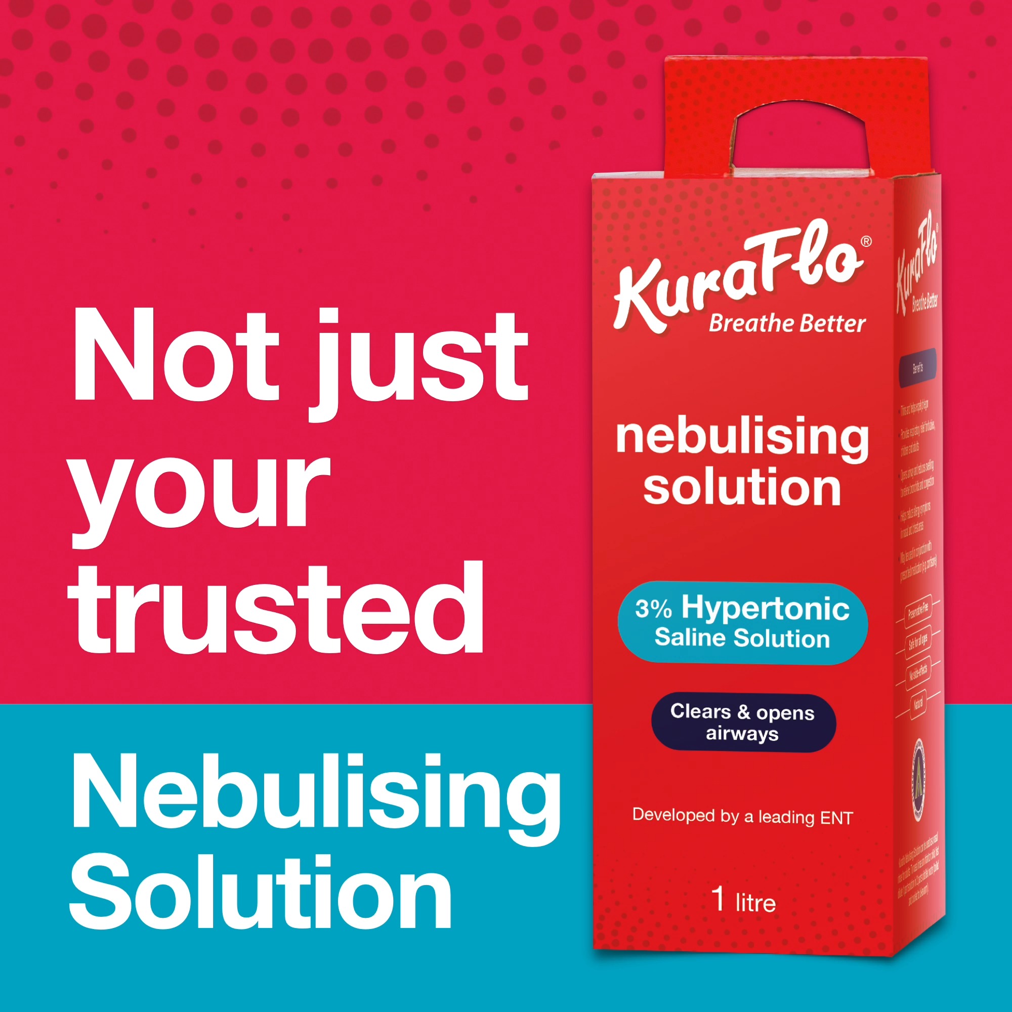 Kuraflo Facebook ad: Not Just Your Trusted Nebulising Solution