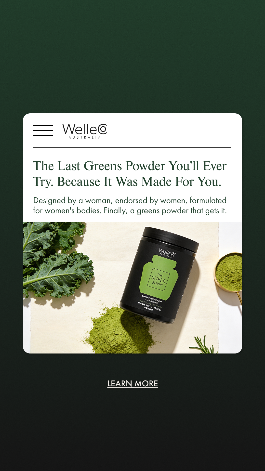 WelleCo Facebook ad