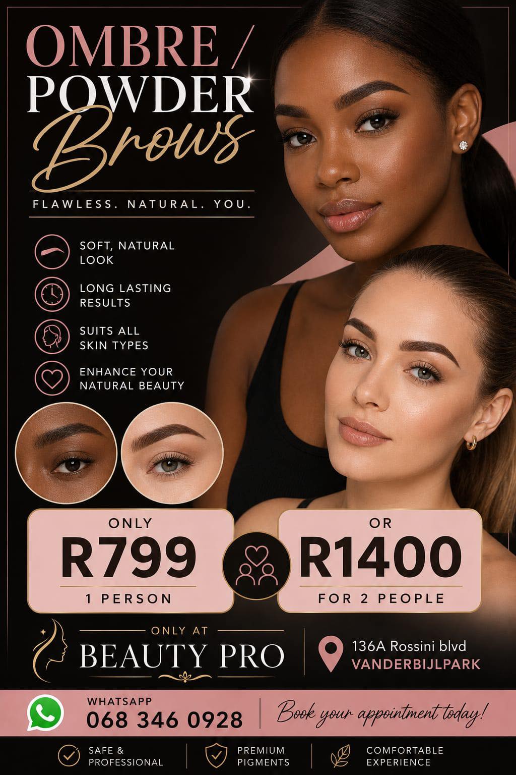 Beauty Pro Facebook ad: OMBRE / POWDER BROWS SPECIAL