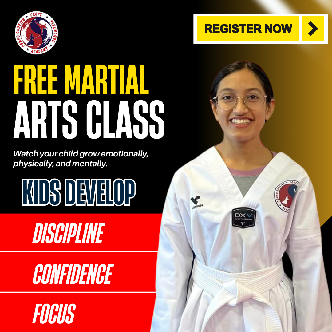 Croft Taekwondo & Haidong Gumdo Academy - Keller Facebook ad: FREE Martial Arts Class For Your Child!