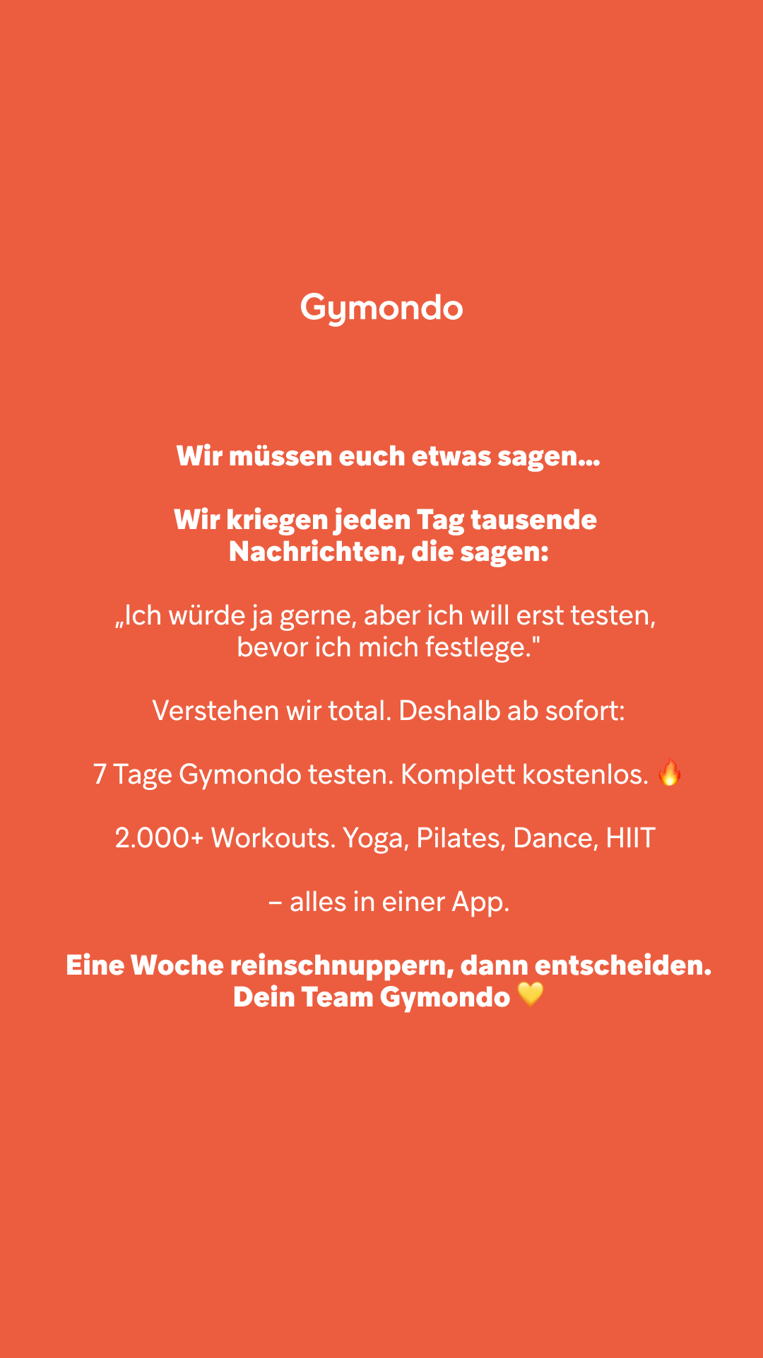 Gymondo Facebook ad
