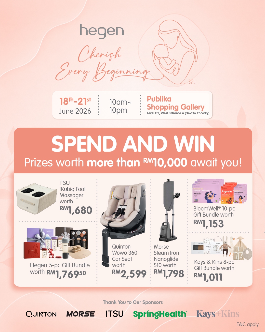Hegen Malaysia Facebook ad: Spend & Win with Hegen!